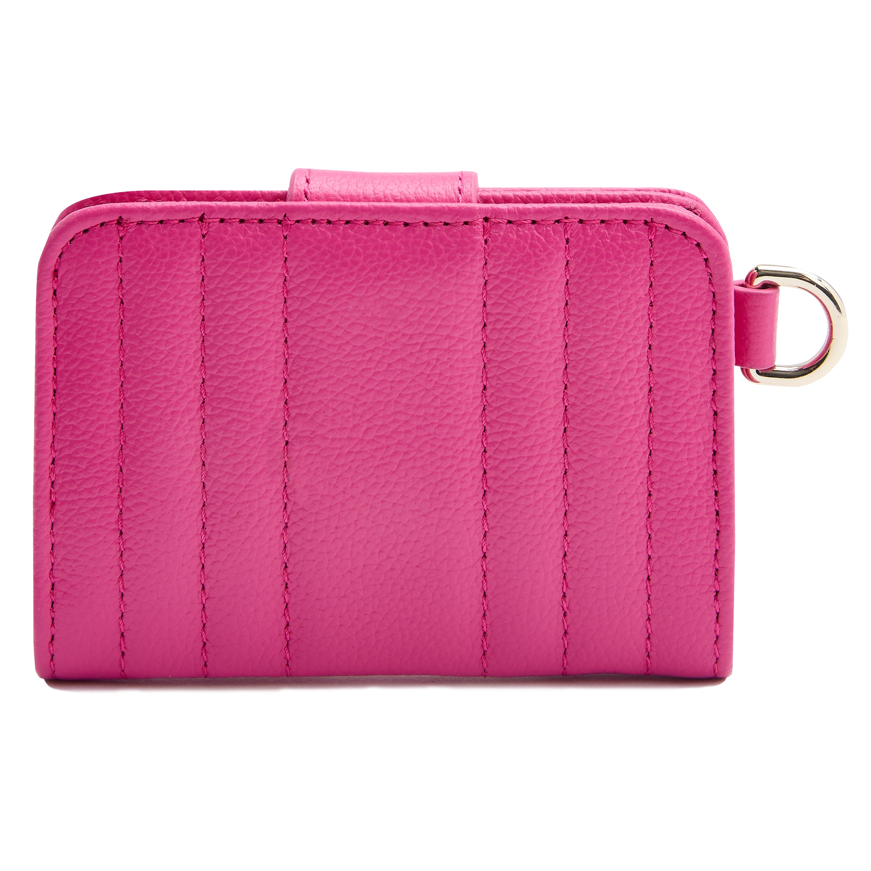 Tarjetero de mujer Mimi de cuero de color - Wolf - Rosa Rosa-2