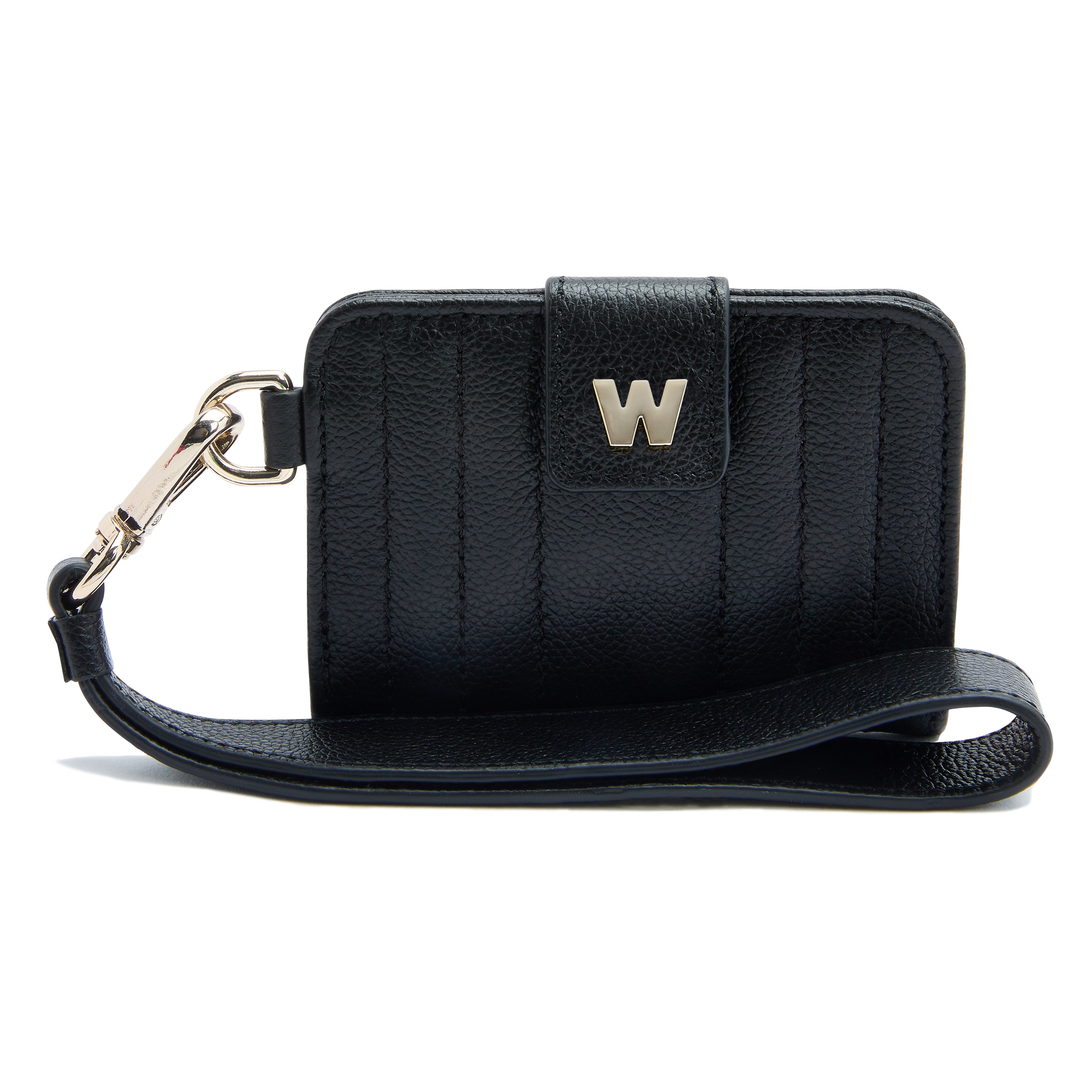 Tarjetero de mujer Mimi de cuero color - Wolf - Negro Negro-1