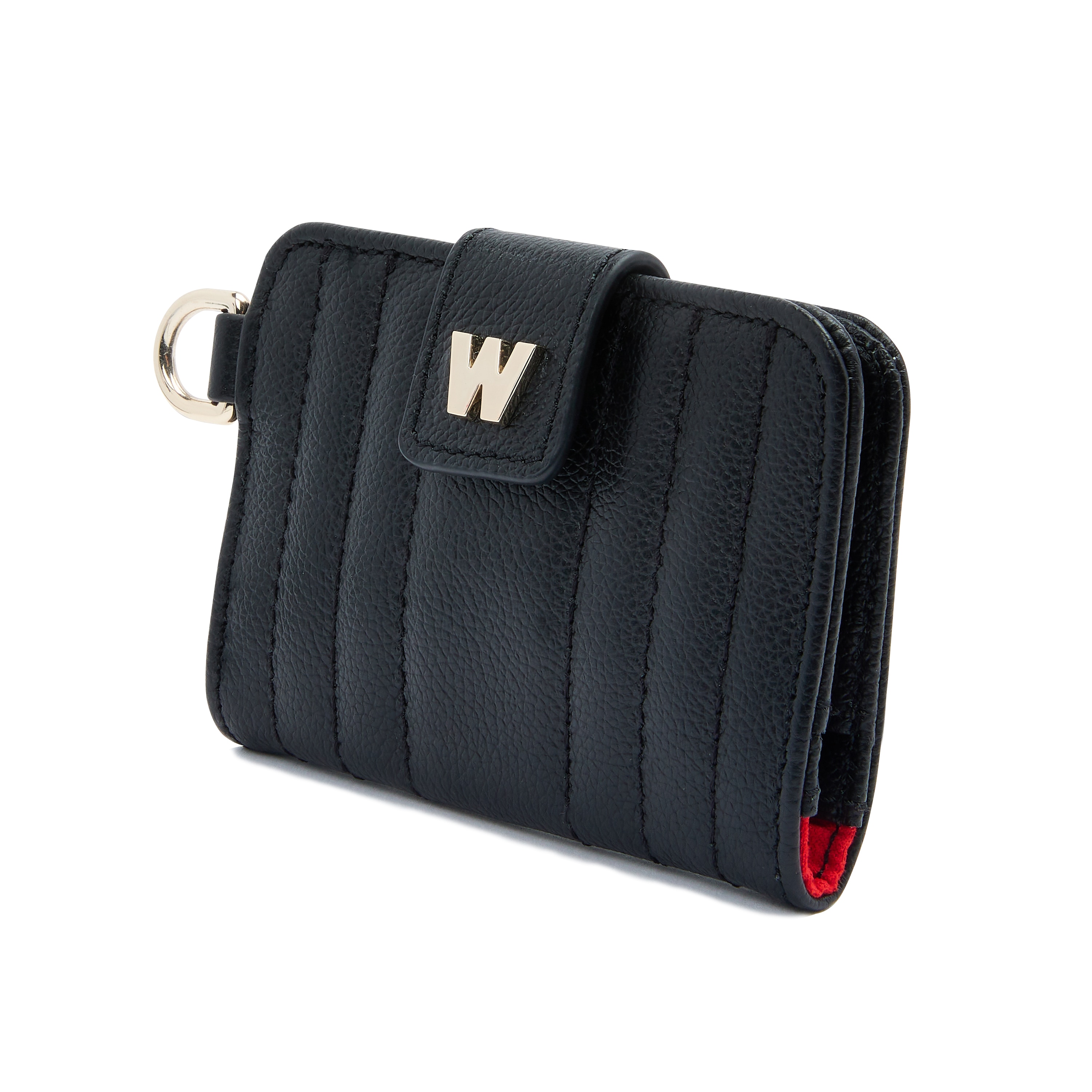 Tarjetero de mujer Mimi de cuero color - Wolf - Negro Negro-4