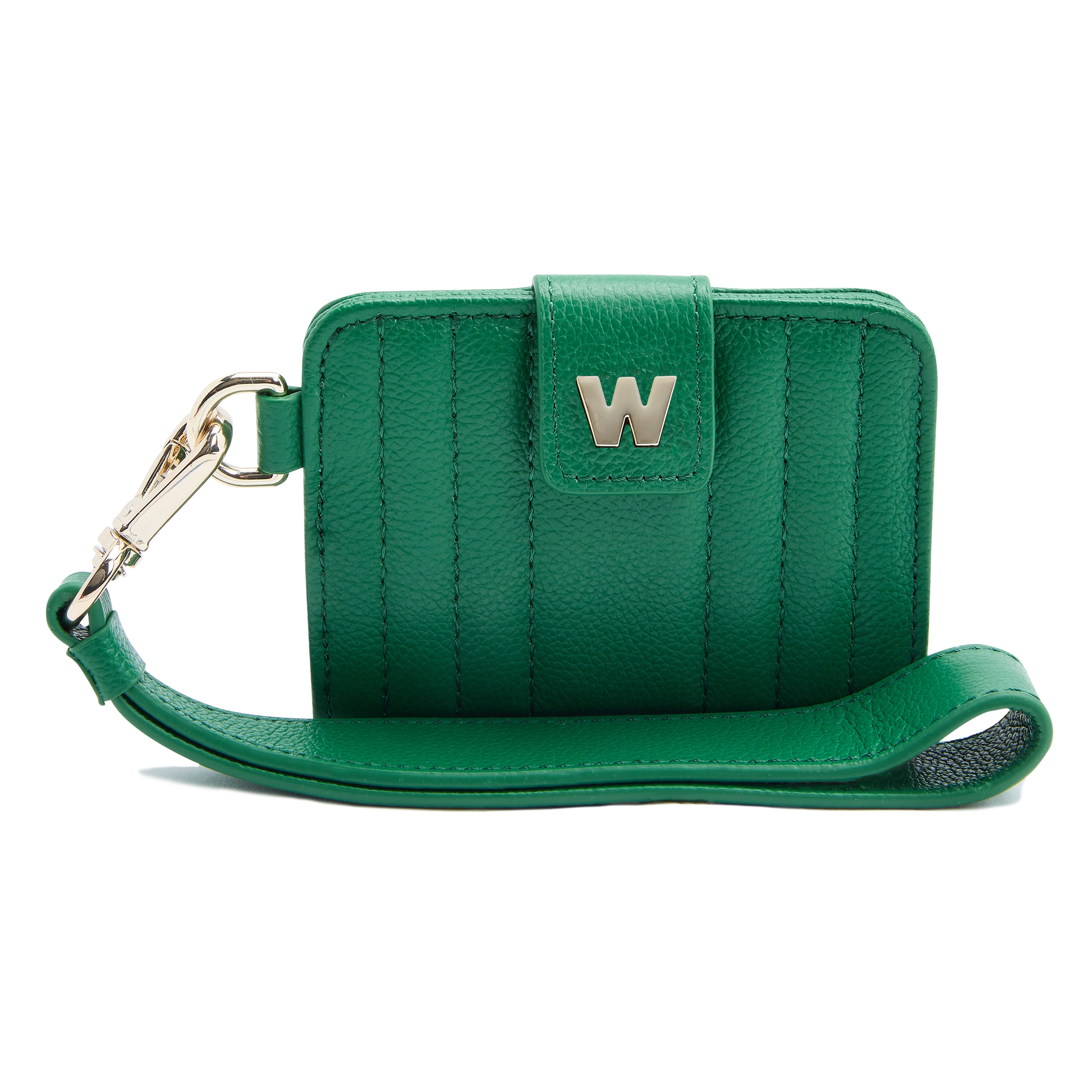 Tarjetero de mujer Mimi de cuero de color - Wolf - Verde Verde-1