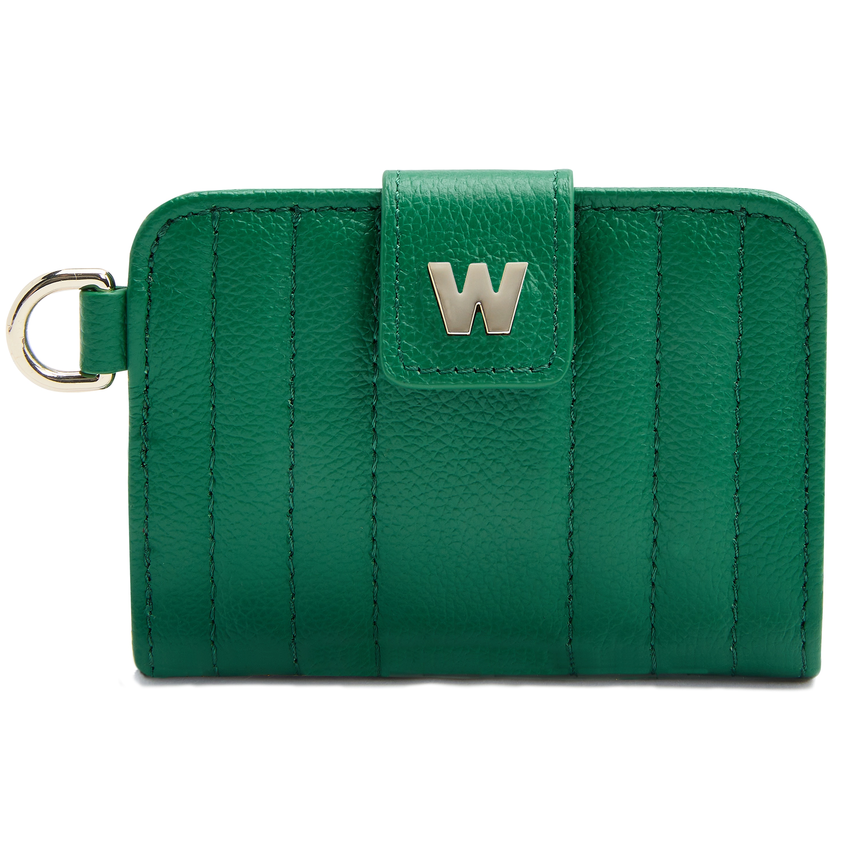 Tarjetero de mujer Mimi de cuero de color - Wolf - Verde Verde-3