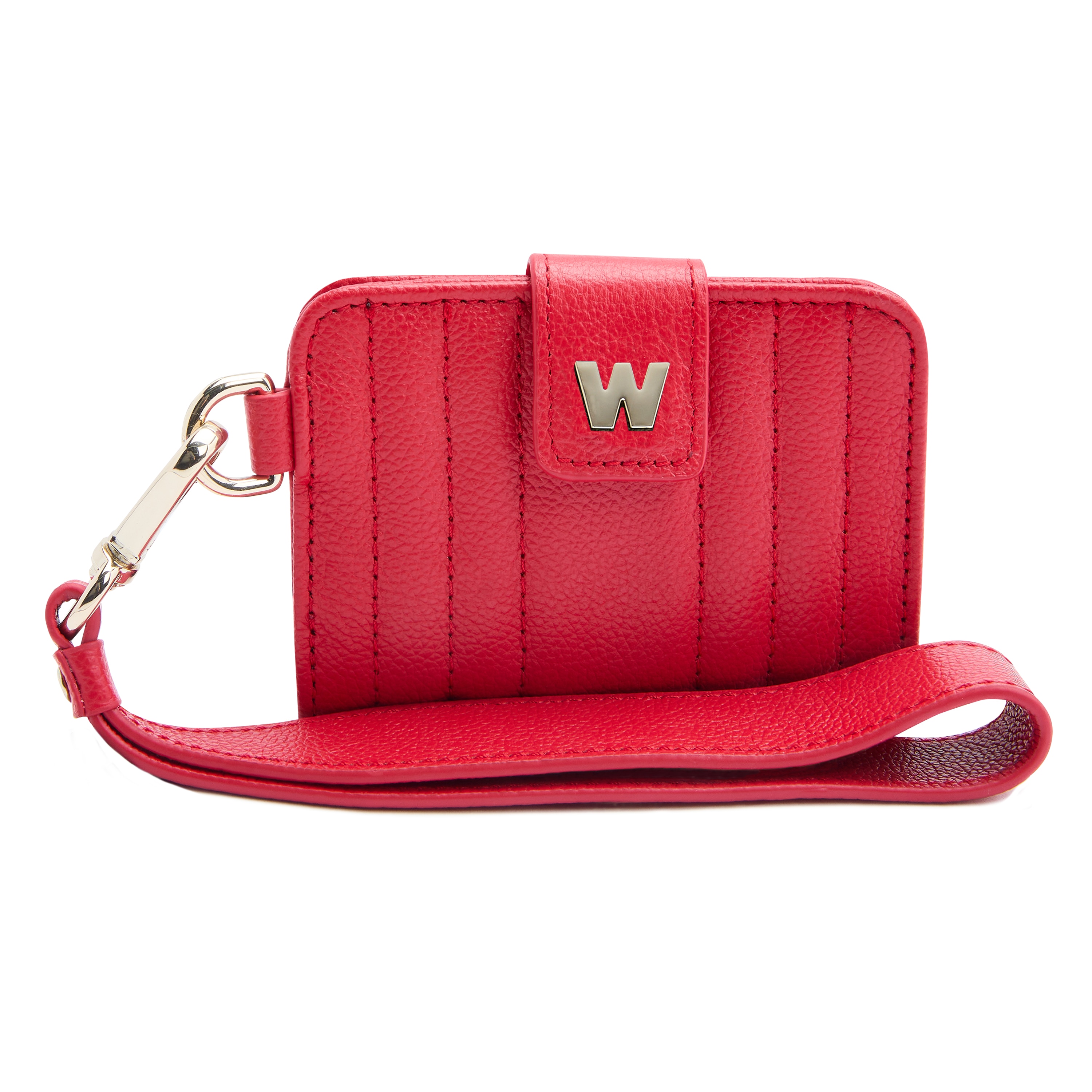 Tarjetero de mujer Mimi de cuero de color - Wolf - Rojo Rojo-1