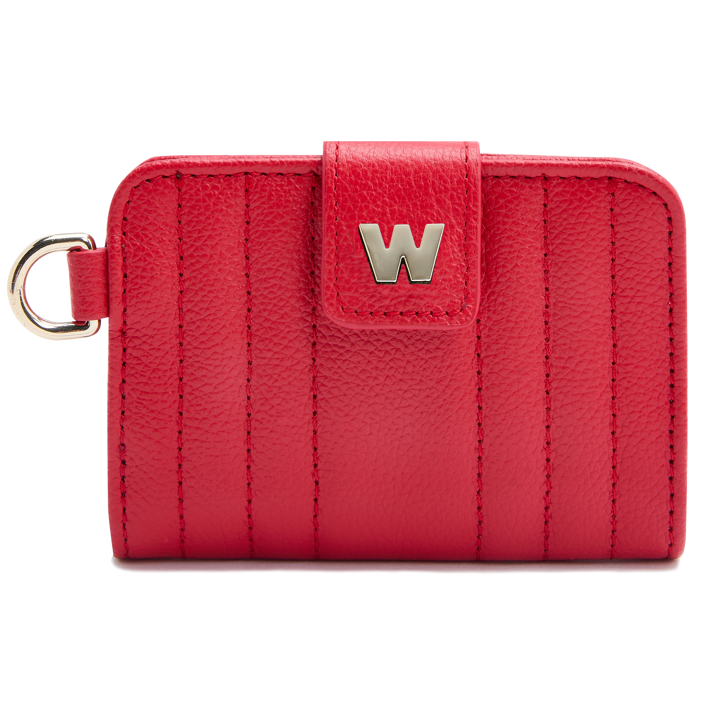 Tarjetero de mujer Mimi de cuero de color - Wolf - Rojo Rojo-2