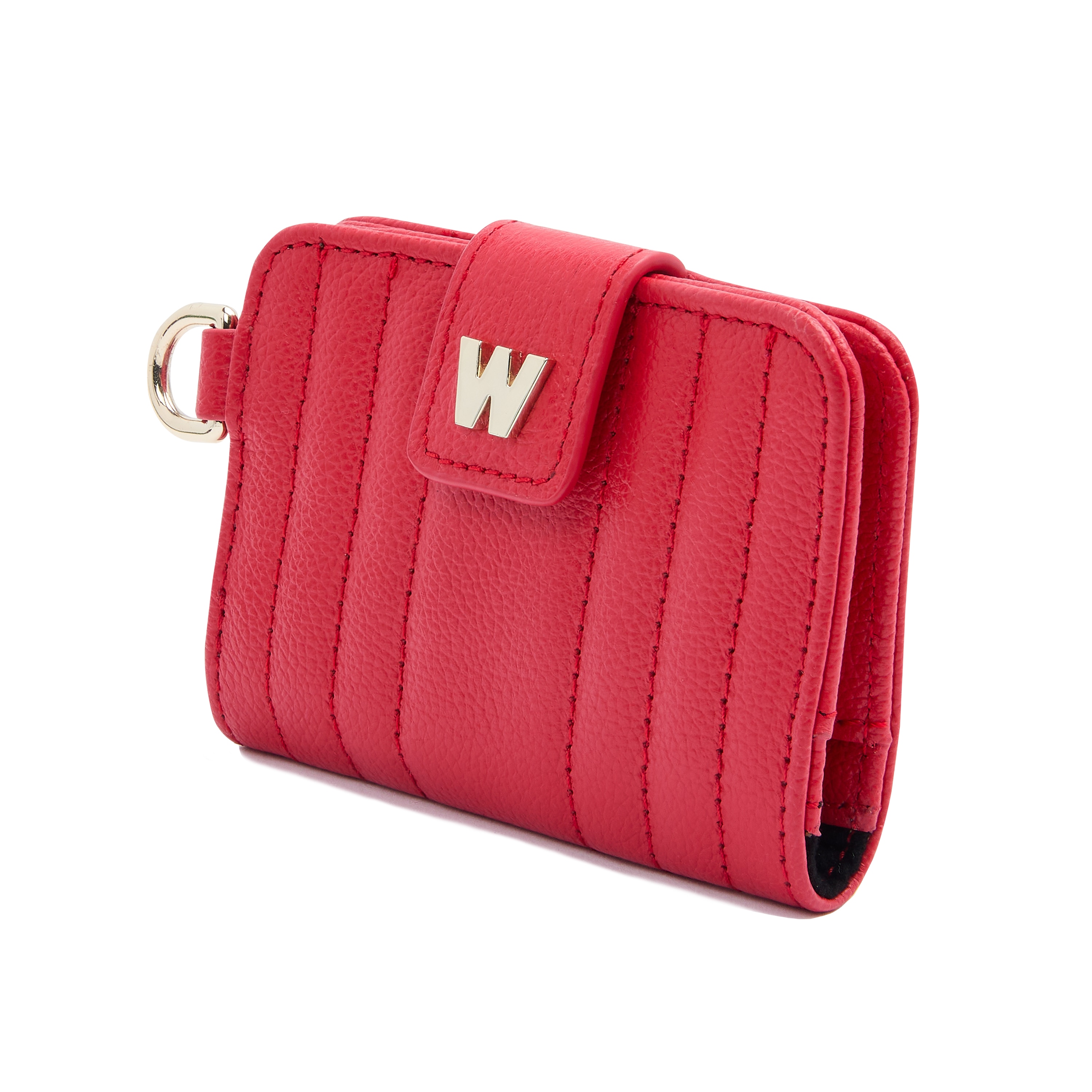 Tarjetero de mujer Mimi de cuero de color - Wolf - Rojo Rojo-4