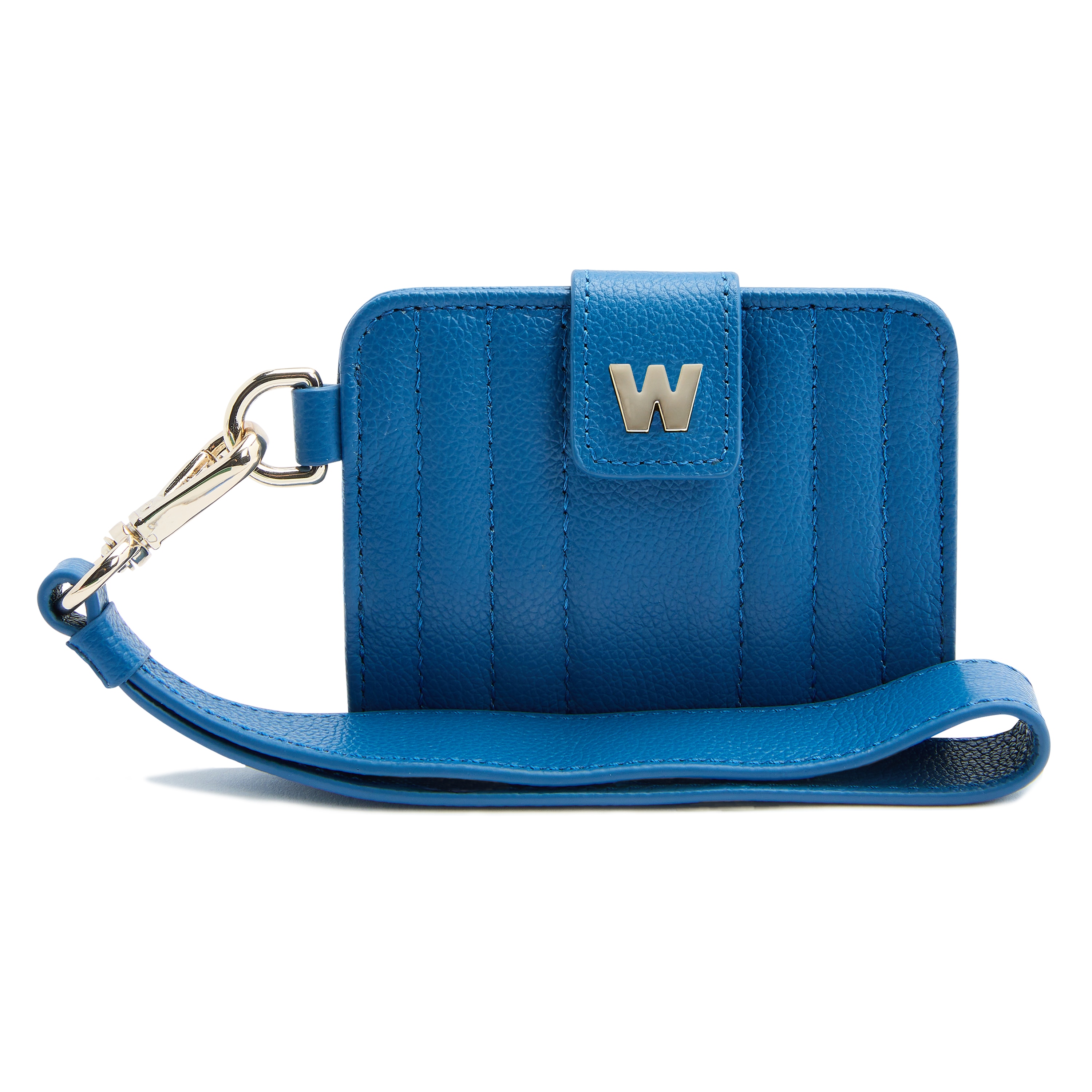Tarjetero de mujer Mimi de cuero de color azul - Wolf - Azul marino Azul marino-1