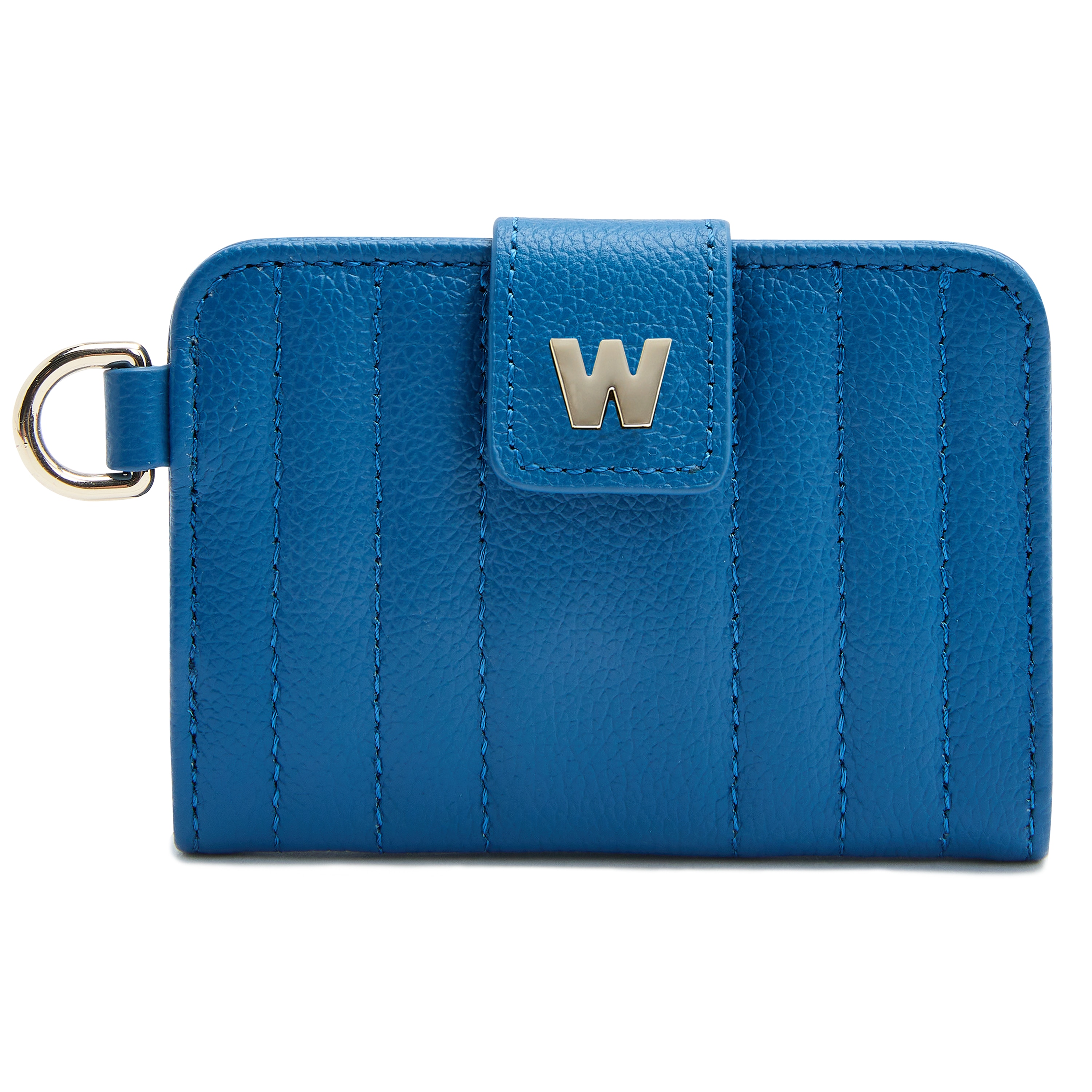 Tarjetero de mujer Mimi de cuero de color azul - Wolf - Azul marino Azul marino-3