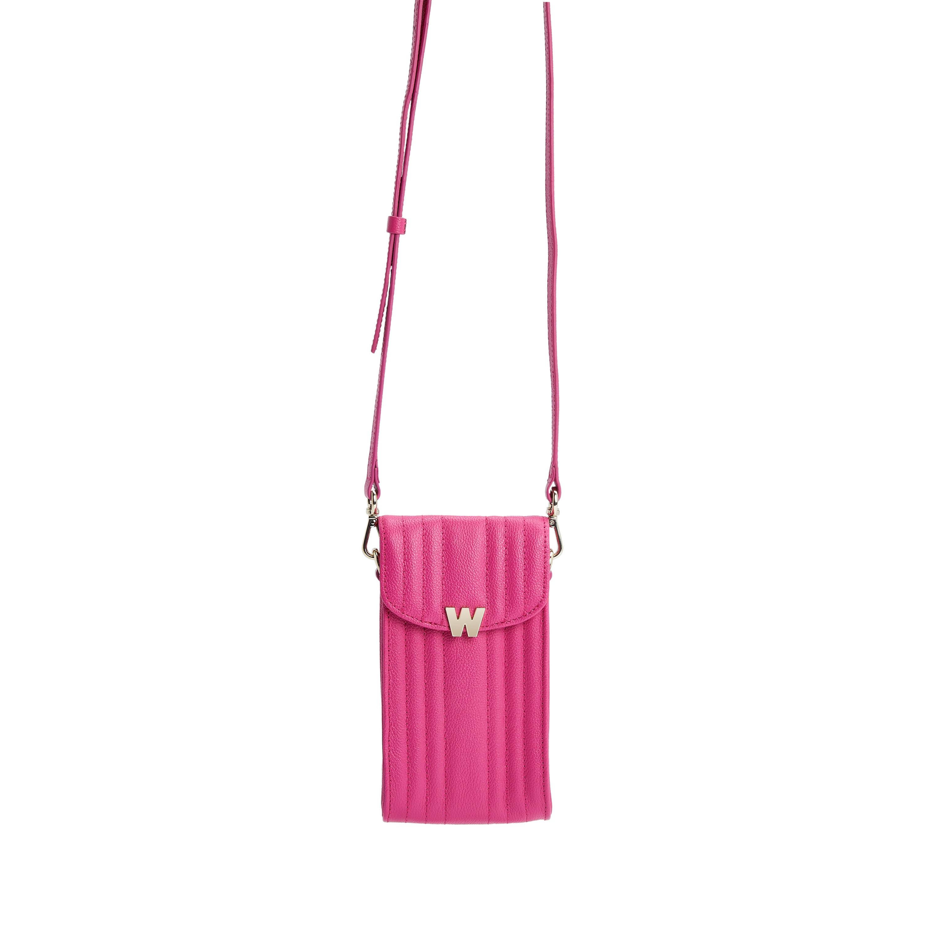 Imagen 0 de Bolso para móvil o auriculares Mimi de cuero color rosa Rosa