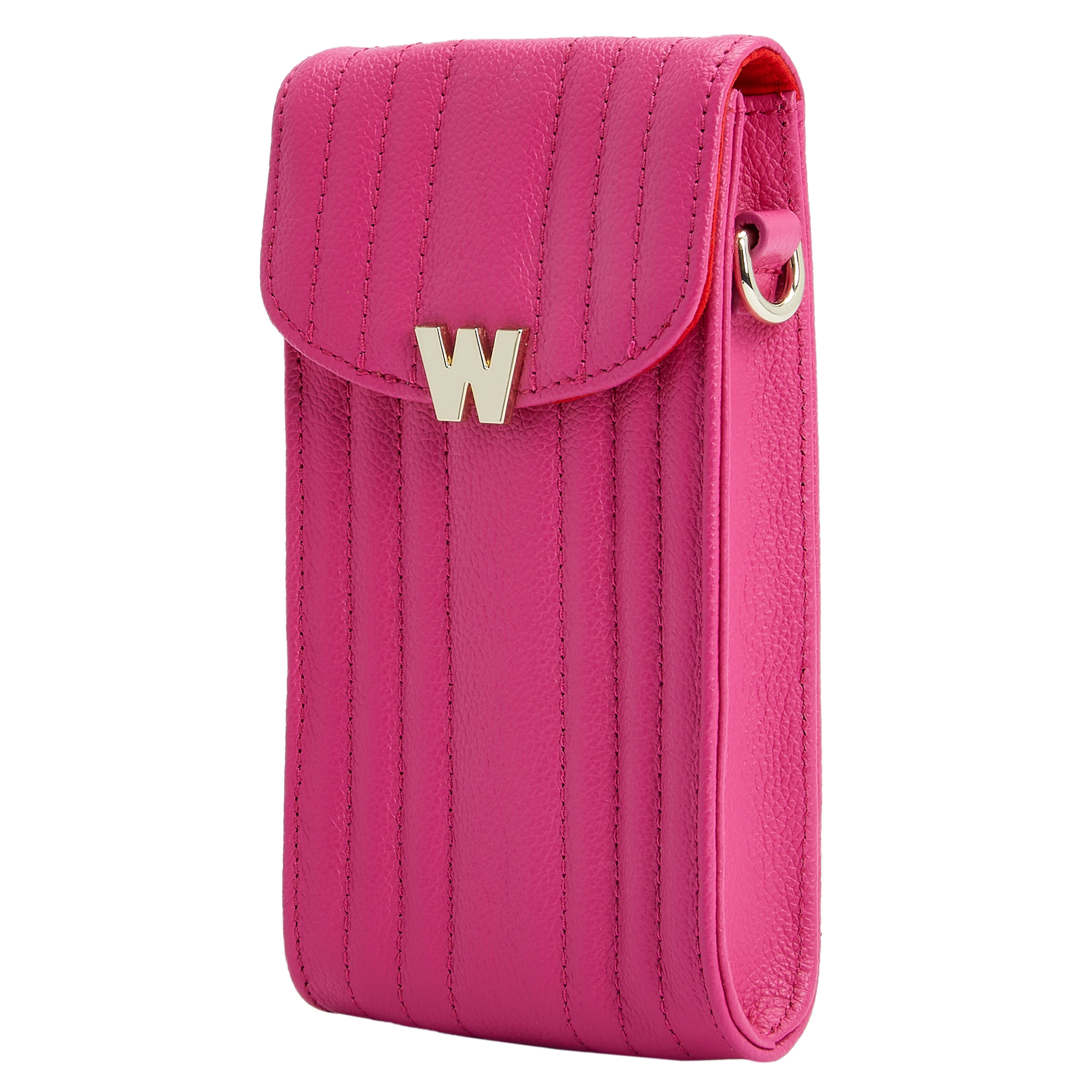 Bolso para móvil o auriculares Mimi de cuero color - Wolf - Rosa Rosa-6