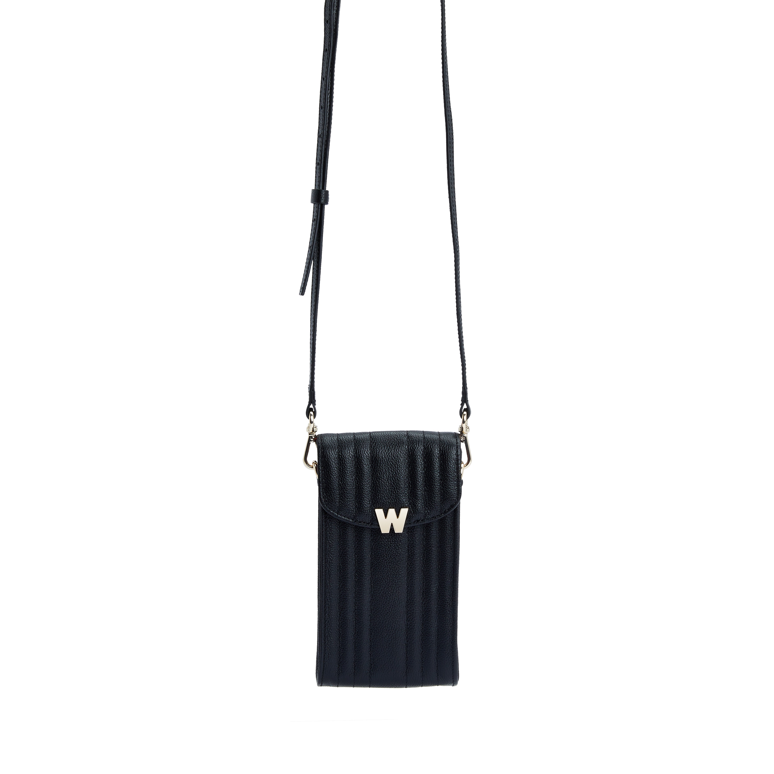 Imagen 0 de Bolso para móvil o auriculares Mimi de cuero color negro Negro