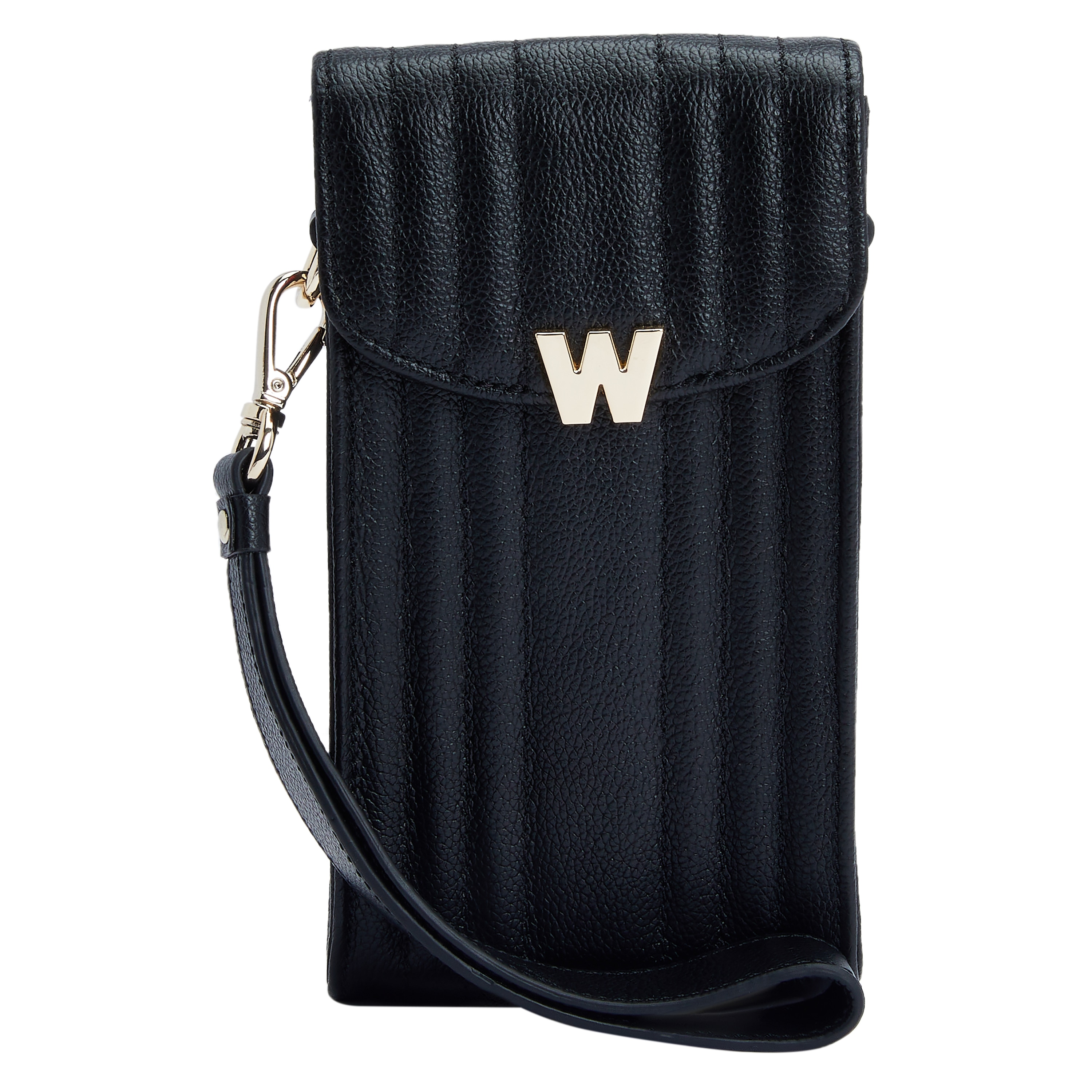 Bolso para móvil o auriculares Mimi de cuero color - Wolf - Negro Negro-3