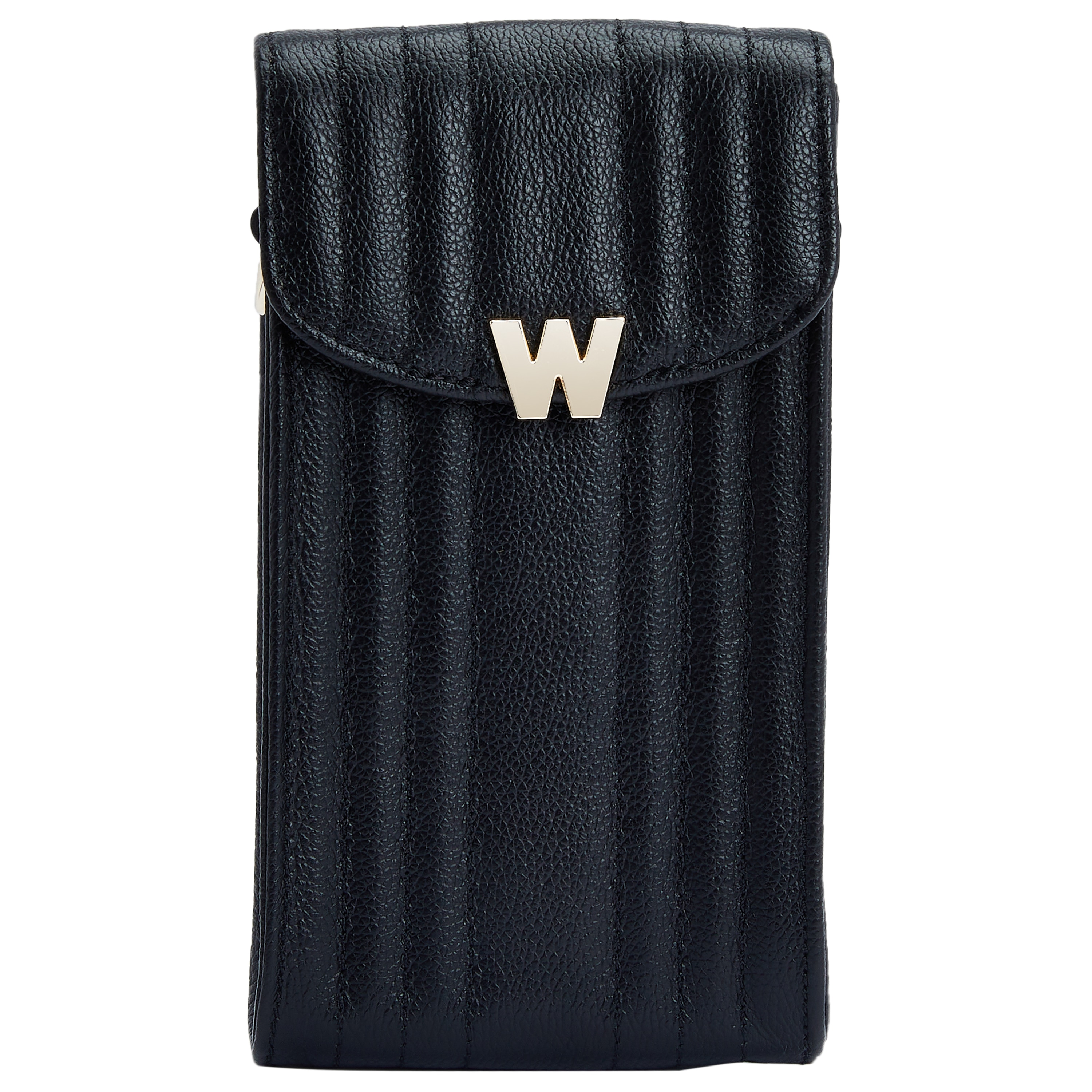 Bolso para móvil o auriculares Mimi de cuero color - Wolf - Negro Negro-2