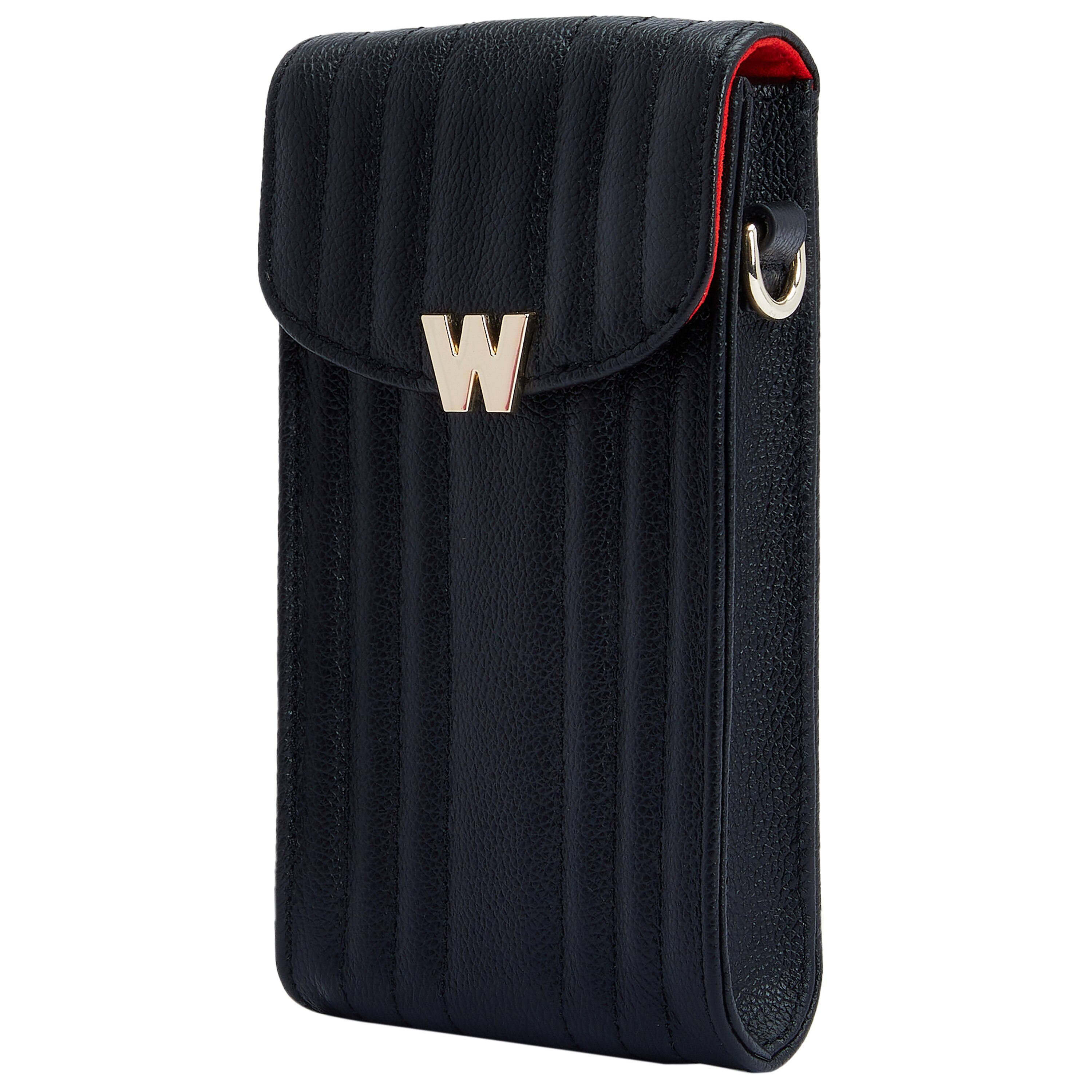 Bolso para móvil o auriculares Mimi de cuero color - Wolf - Negro Negro-6