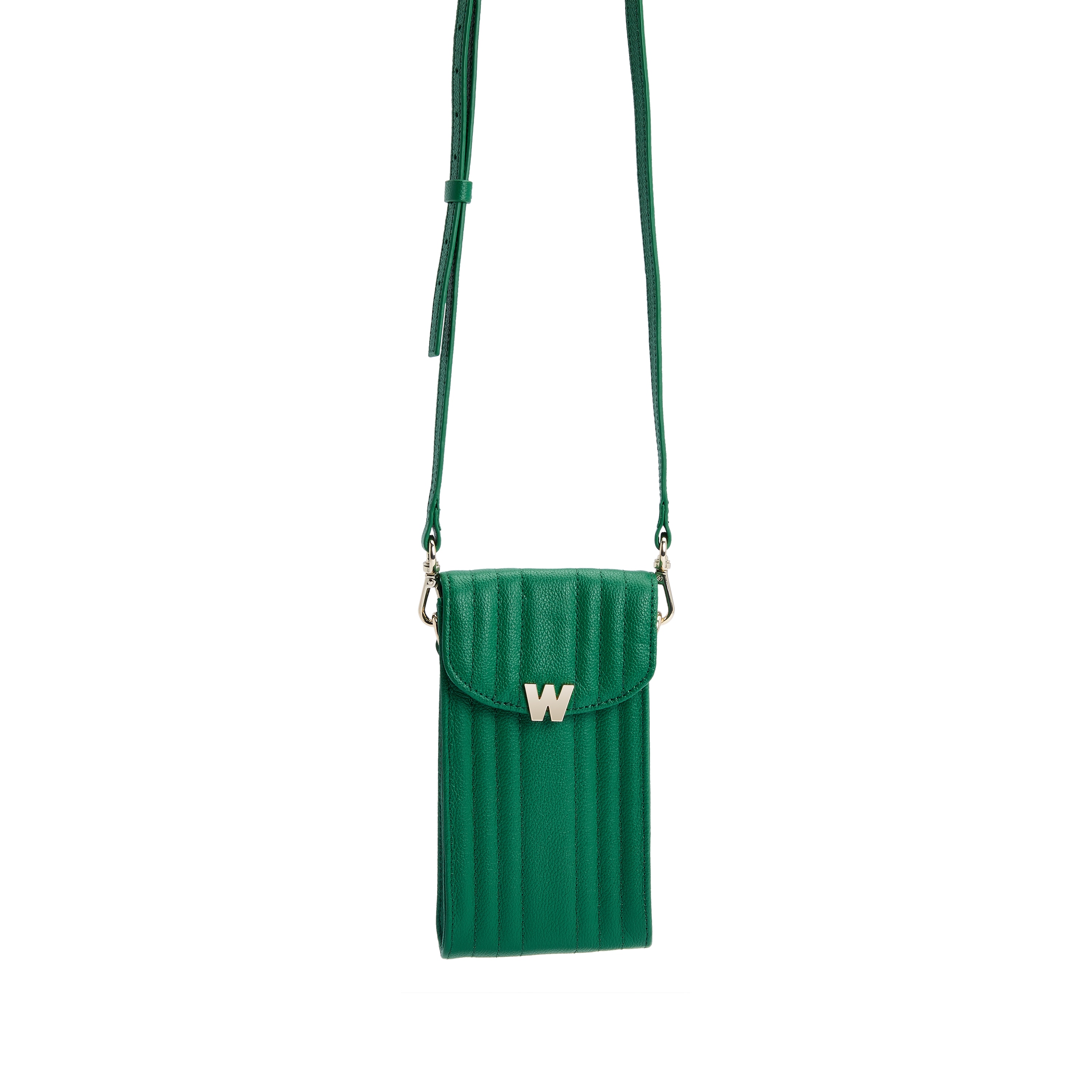 Bolso para móvil o auriculares Mimi de cuero color - Wolf - Verde Verde-1