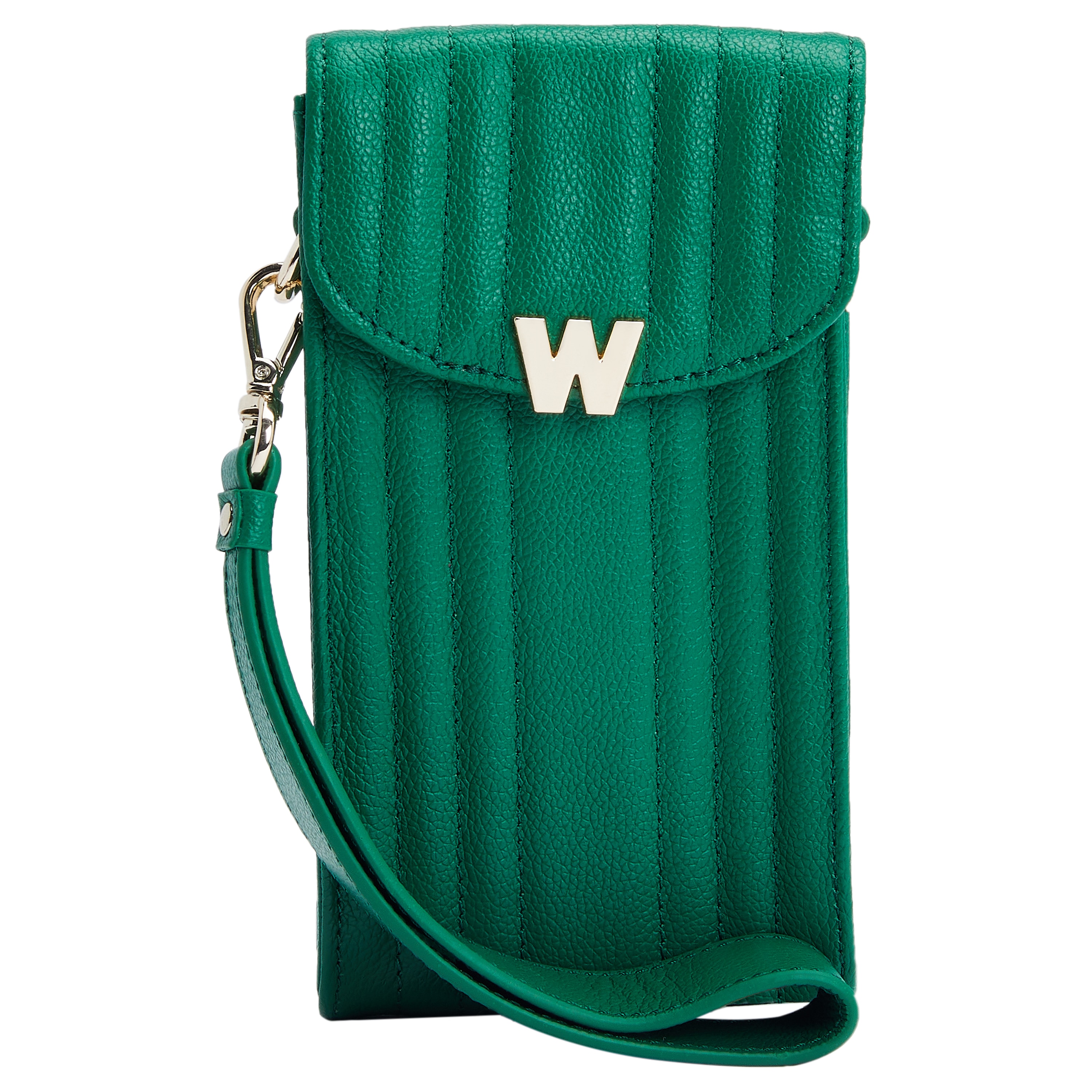 Bolso para móvil o auriculares Mimi de cuero color - Wolf - Verde Verde-3