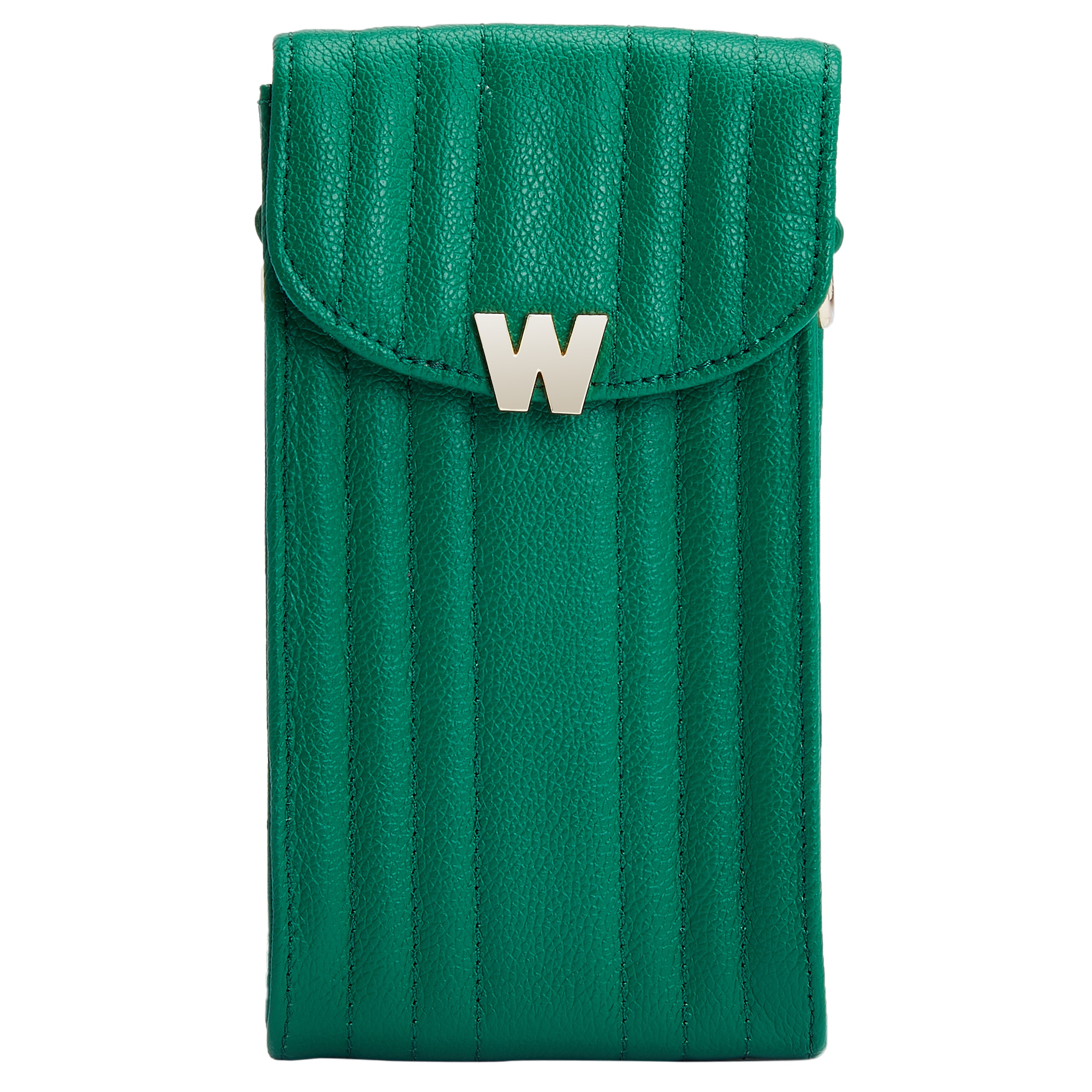 Bolso para móvil o auriculares Mimi de cuero color - Wolf - Verde Verde-2