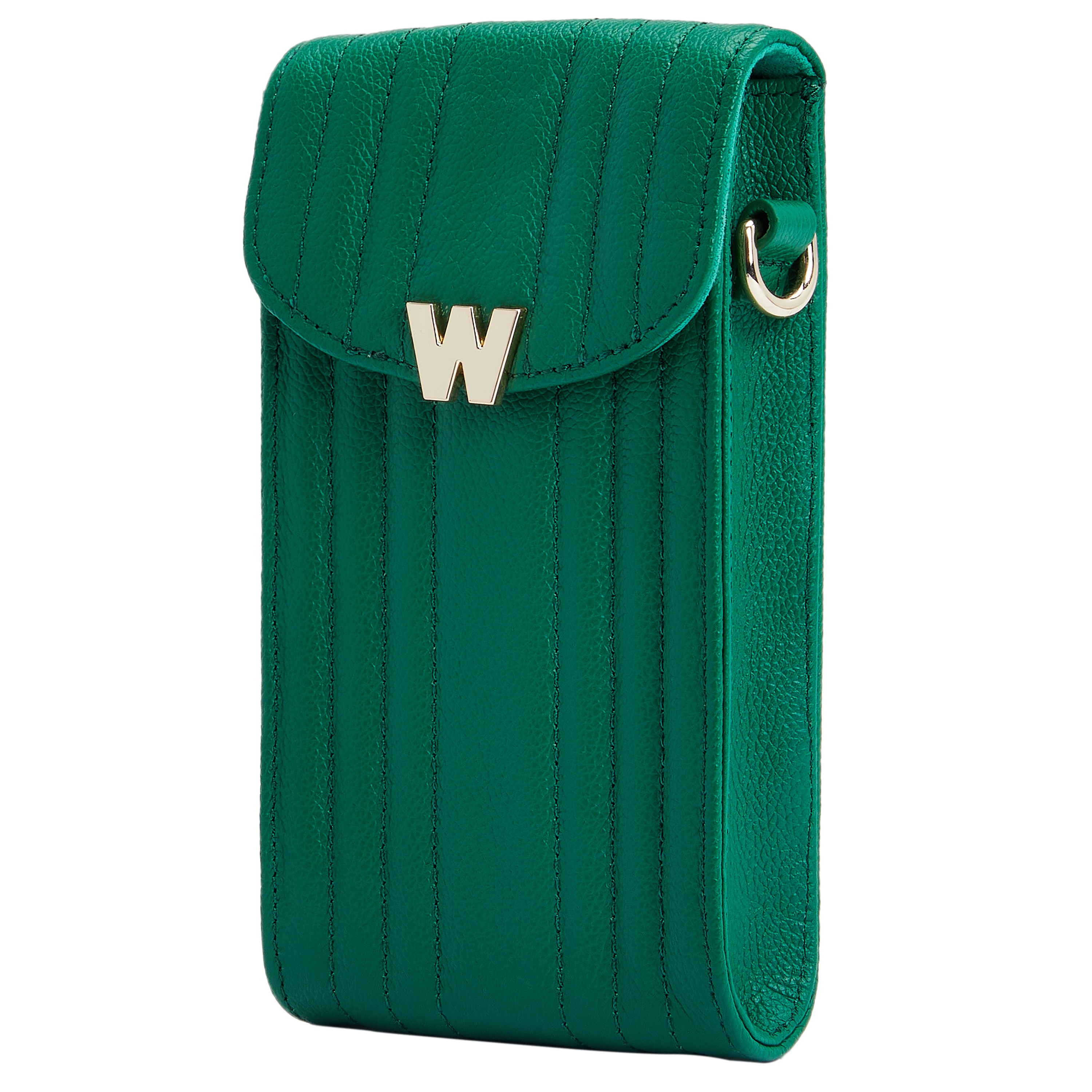 Bolso para móvil o auriculares Mimi de cuero color - Wolf - Verde Verde-6