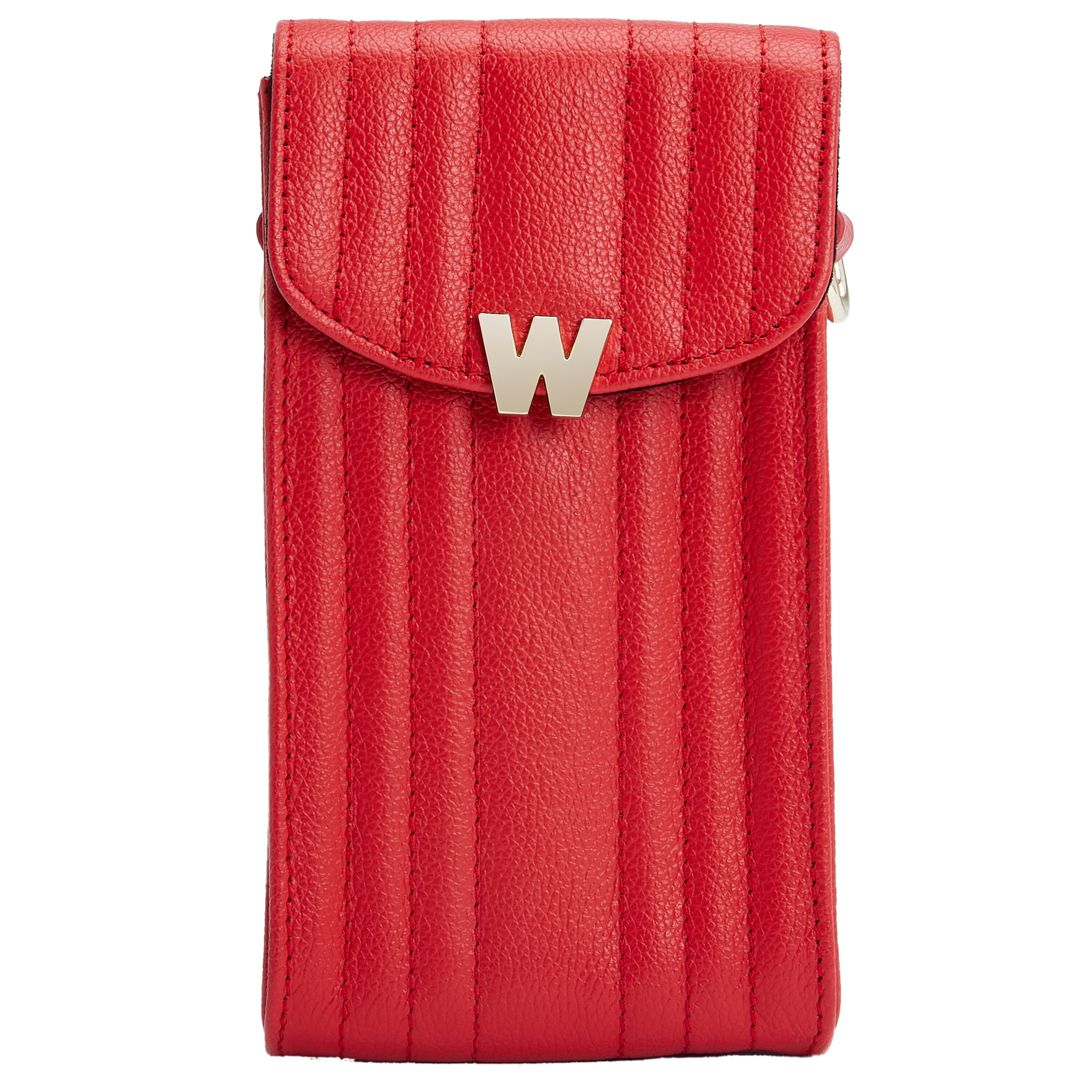 Bolso para móvil o auriculares Mimi de cuero color - Wolf - Rojo Rojo-2
