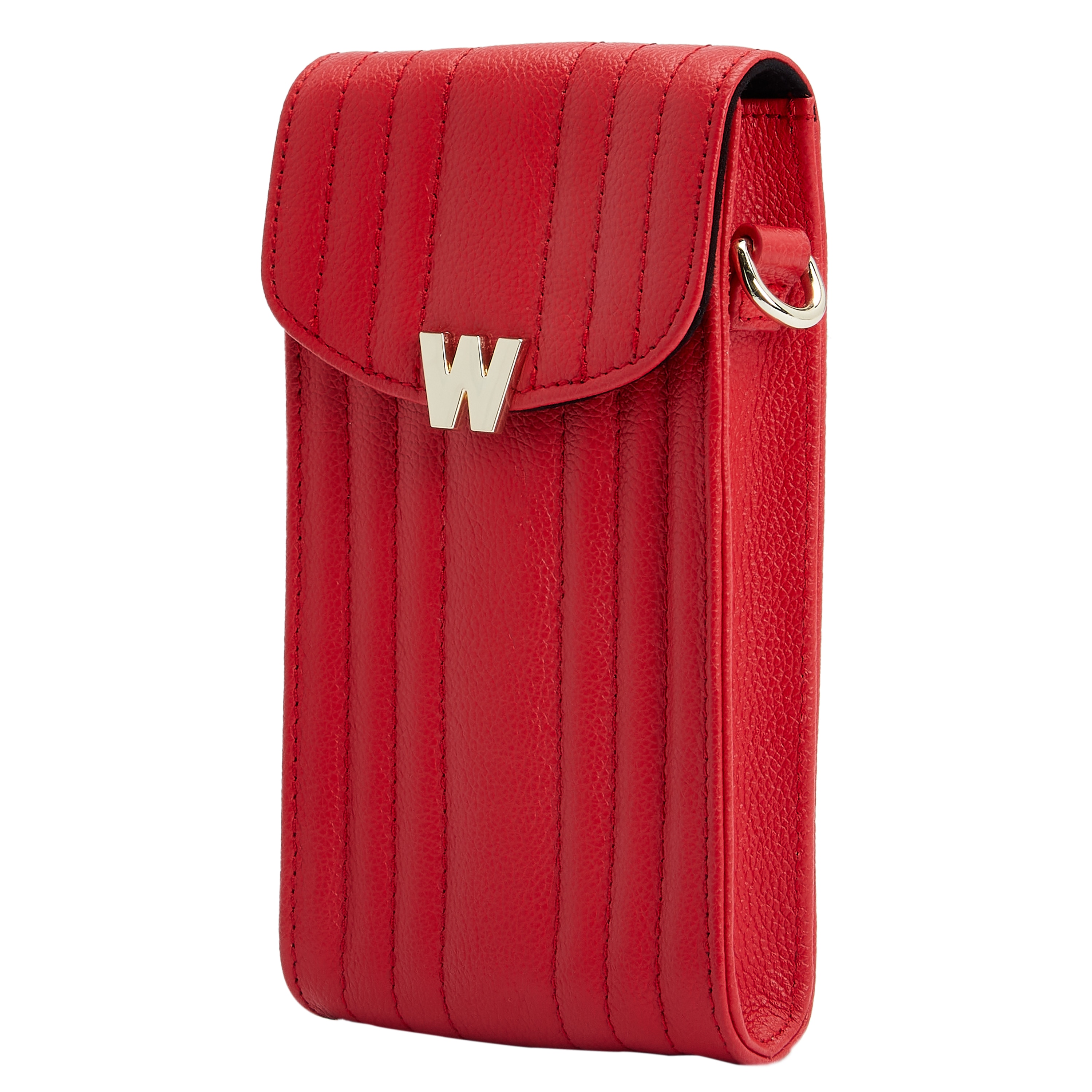Bolso para móvil o auriculares Mimi de cuero color - Wolf - Rojo Rojo-6
