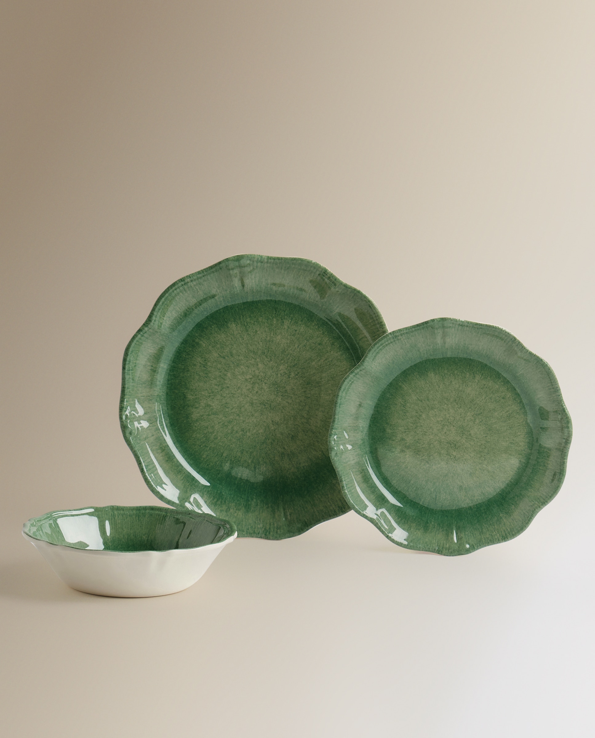 Louça de melamina à peça para exterior Firenze Verde 1