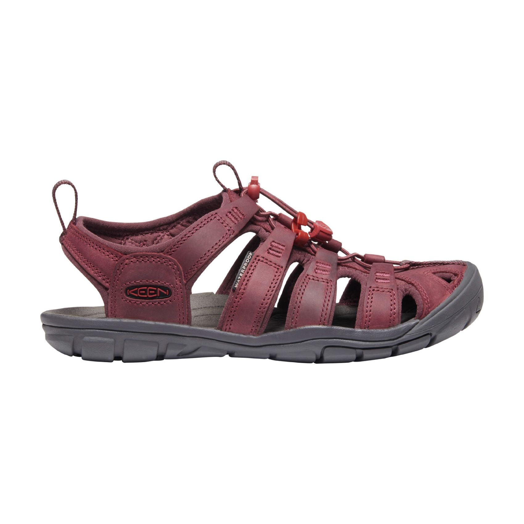 Sandalias de montaña de mujer CLEARWATER CNX LEATHER Keen - Rojo cereza Rojo cereza-1