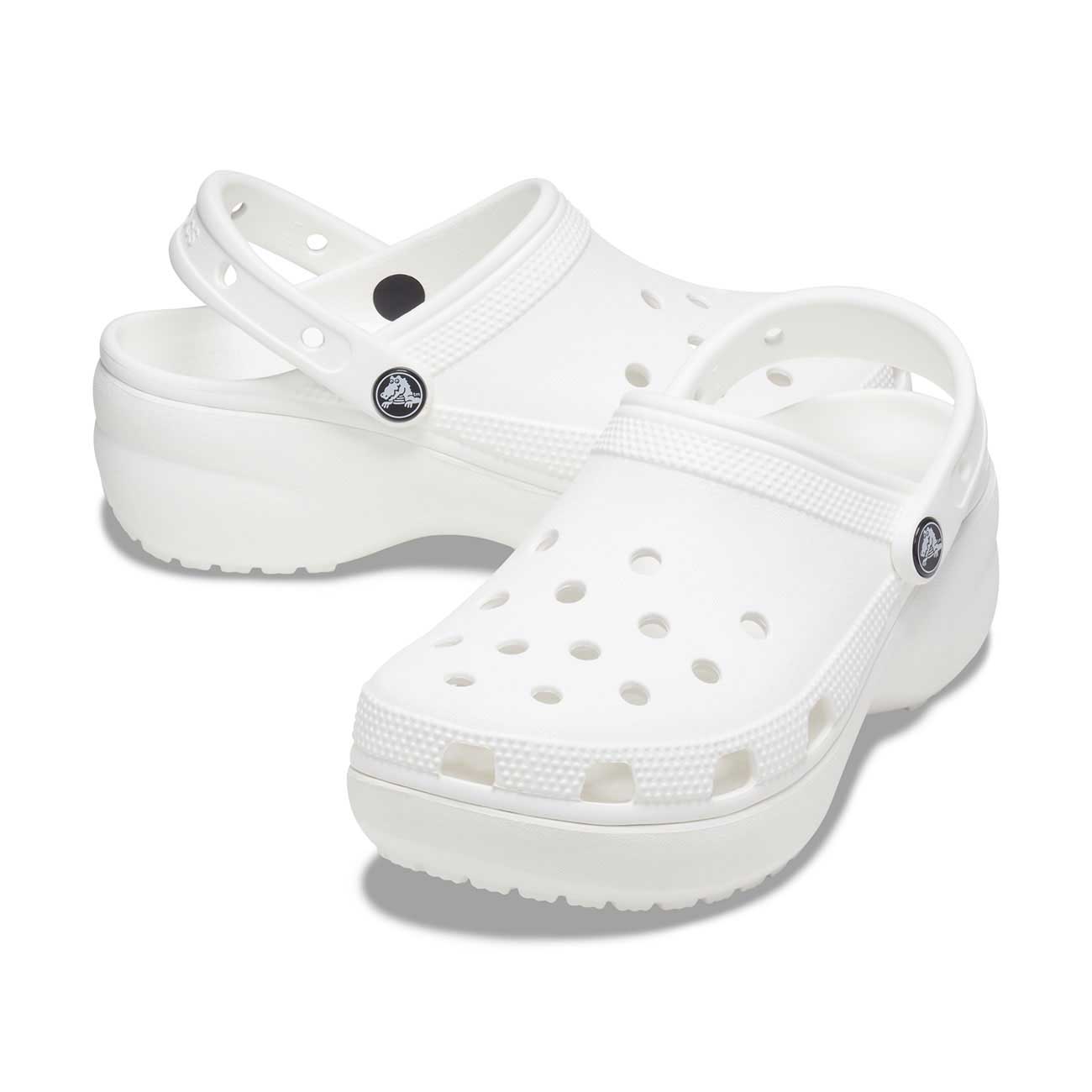 Zuecos de mujer con plataforma Classic Platform Crocs - Blanco Blanco-2