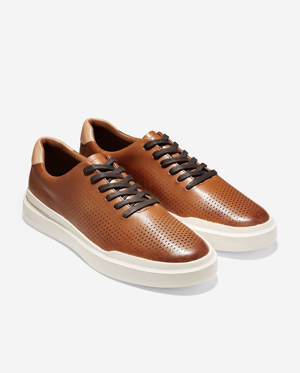 Zapatillas deportivas de hombre ligeras confeccionadas en cuero perforado - Cole Haan - Marrón Marrón-3