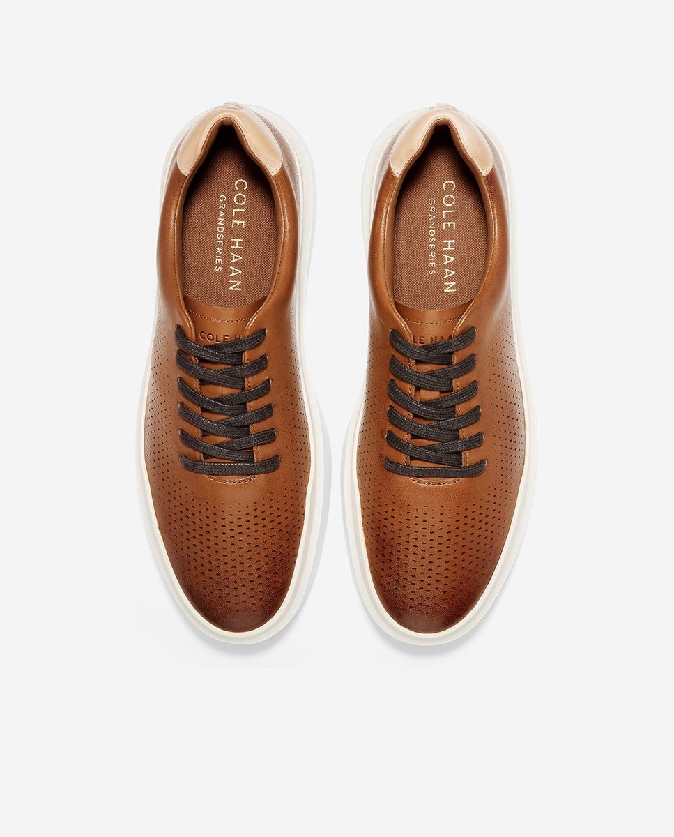 Zapatillas deportivas de hombre ligeras confeccionadas en cuero perforado - Cole Haan - Marrón Marrón-5