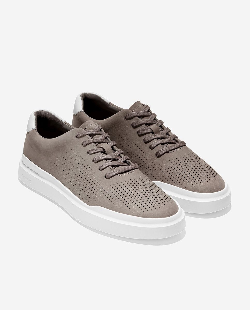 Zapatillas deportivas de hombre confeccionadas en nobuck perforado - Cole Haan - Gris Gris-3