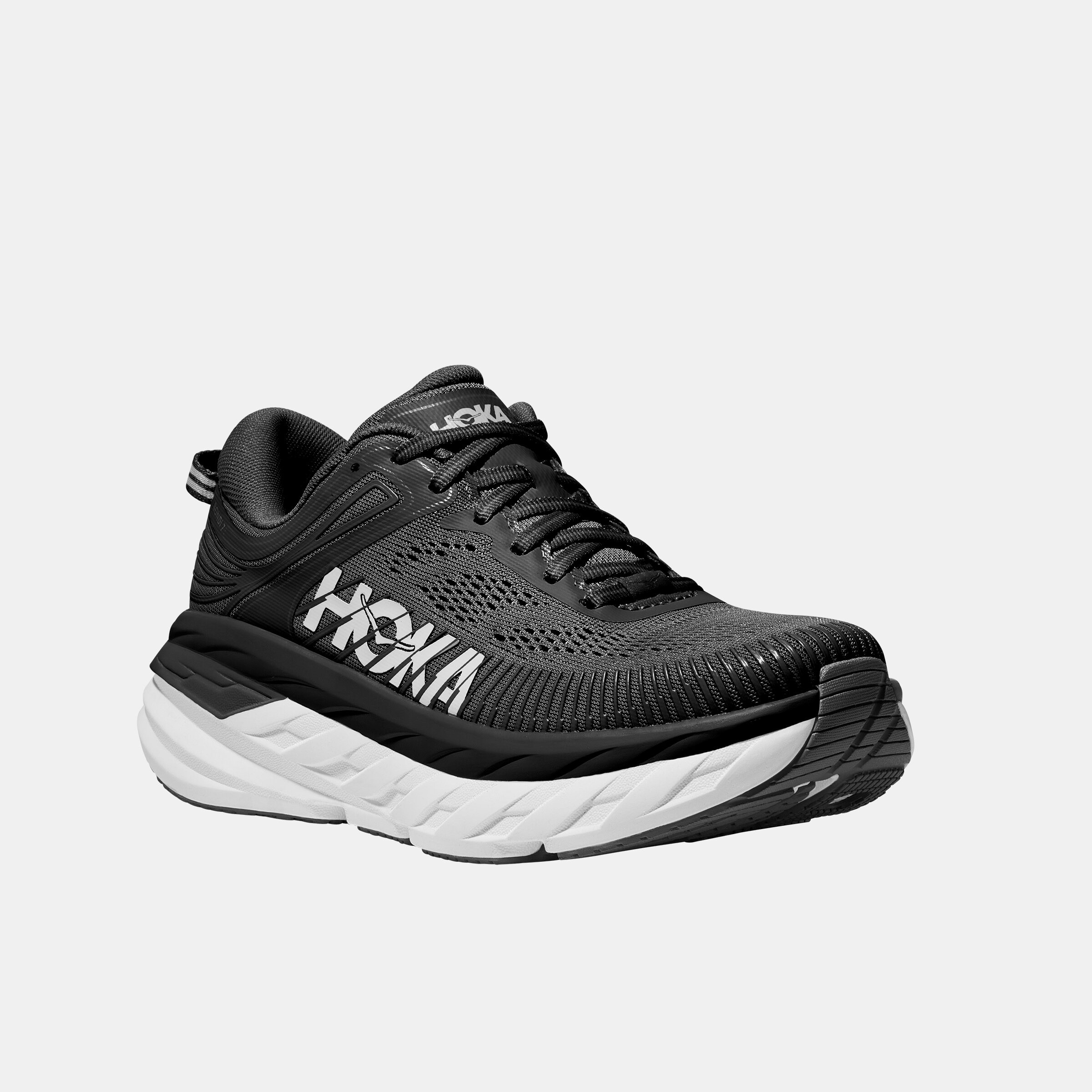 Zapatillas casual de mujer BONDI 7 HOKA Negro / Blanco · El Corte