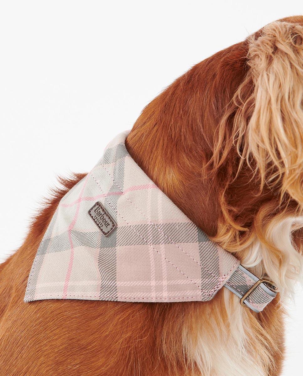 Bandana Barbour Tartan Dog Bandana Rosa-2
