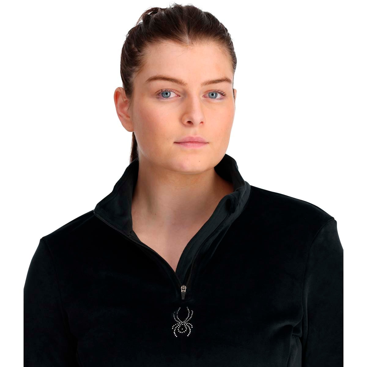 Forro polar de mujer Shimmer Bug 1/2 Zip Spyder - Negro Negro-3