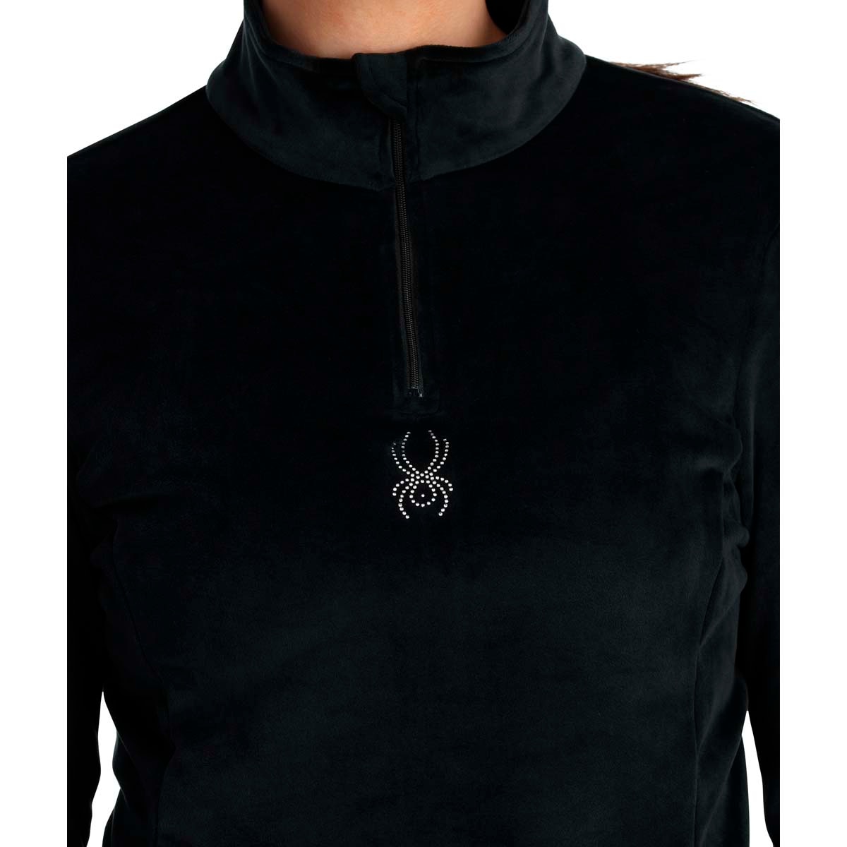 Forro polar de mujer Shimmer Bug 1/2 Zip Spyder - Negro Negro-4