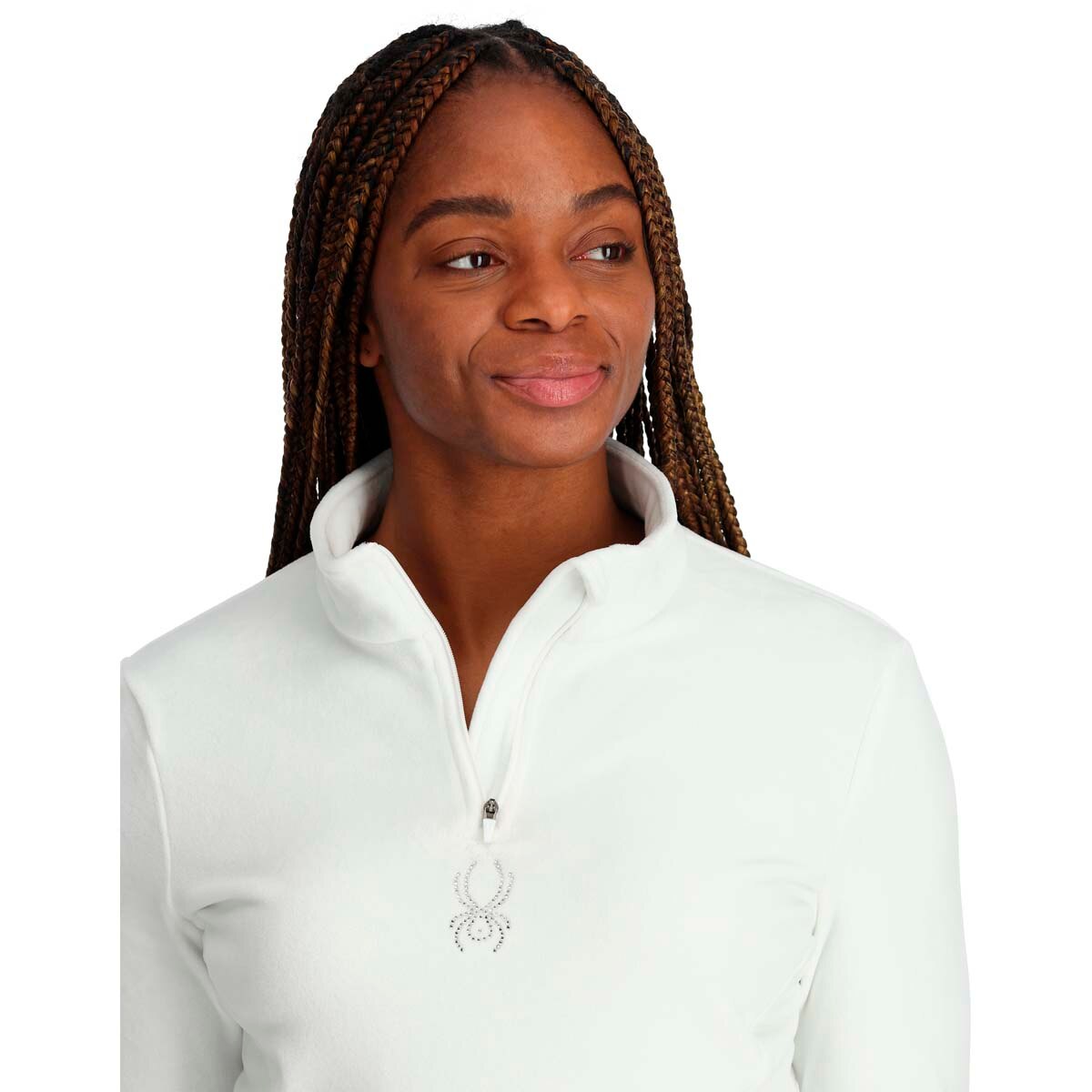 Forro polar de mujer Shimmer Bug 1/2 Zip Spyder - Blanco Blanco-3