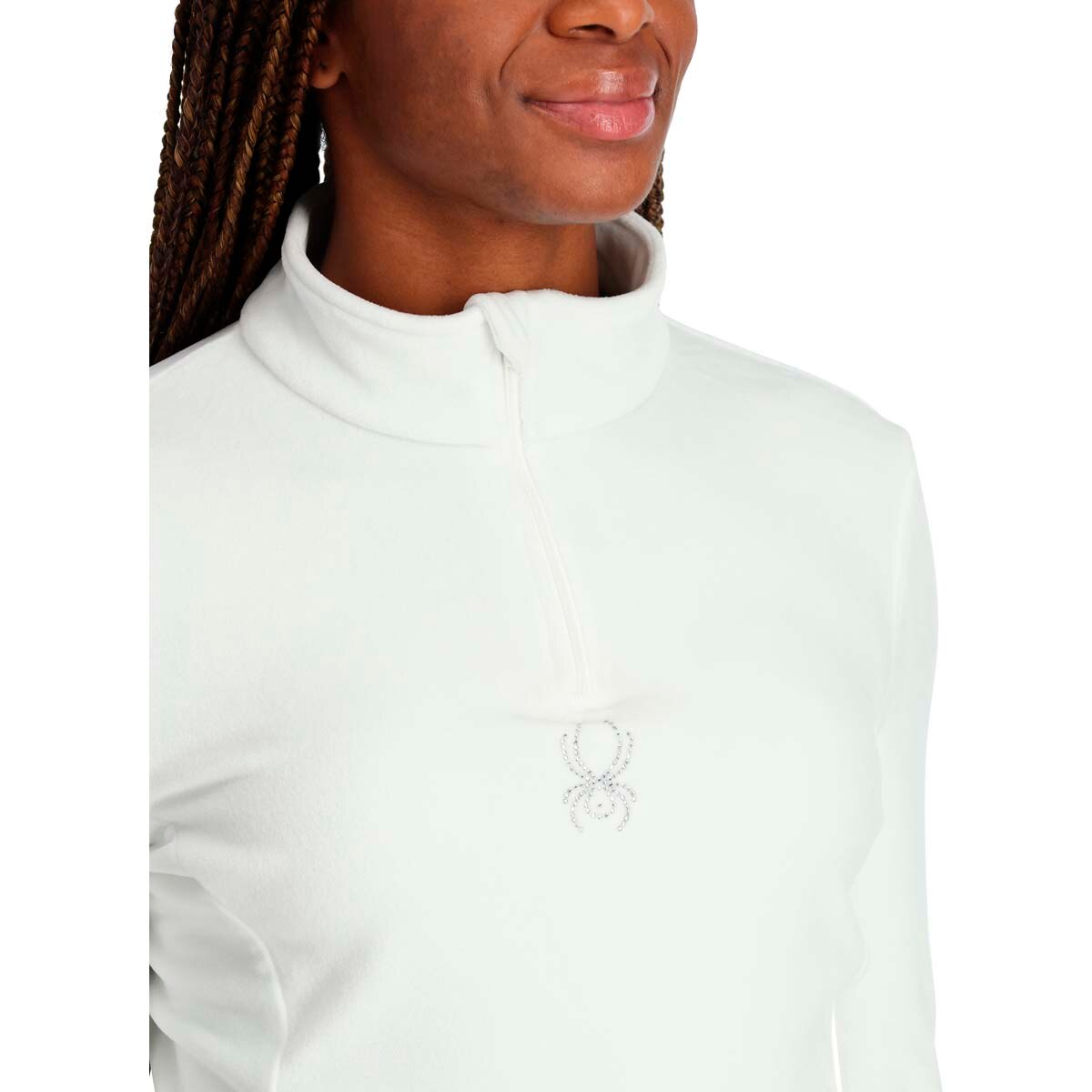 Forro polar de mujer Shimmer Bug 1/2 Zip Spyder - Blanco Blanco-4