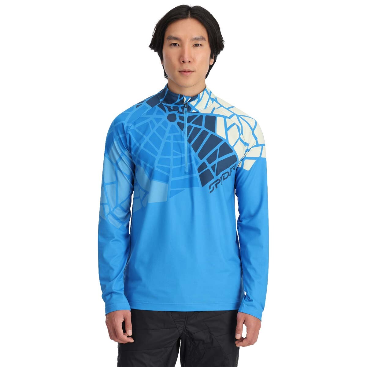 Imagen 3 de Camiseta de hombre Legacy 1/2 Zip Base Layer Spyder - Azul Azul