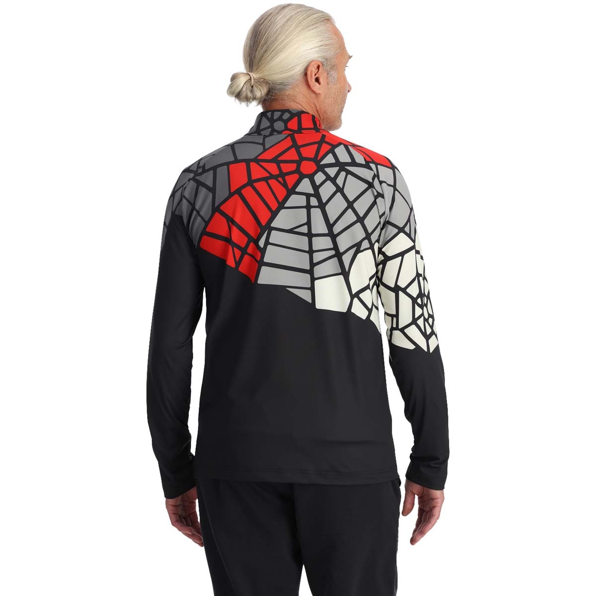 Imagen 3 de Camiseta de hombre Legacy 1/2 Zip Base Layer Spyder - Negro / Rojo Negro / Rojo