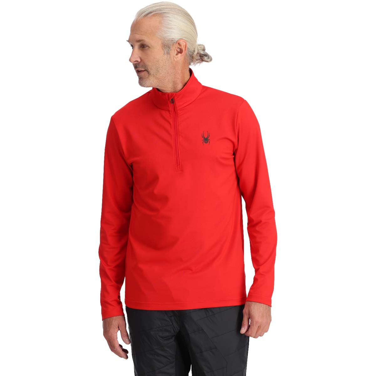 Camiseta de hombre Prospect 1/2 Zip Spyder - Rojo Rojo-4