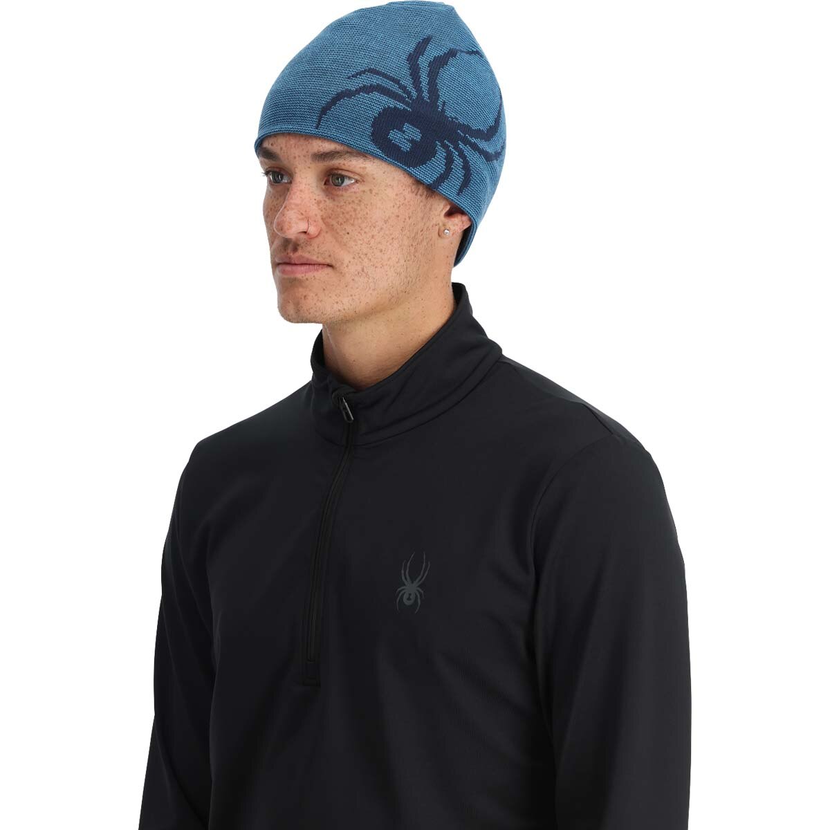 Gorro de hombre reversible Innsbruck Spyder - Azul Azul-3