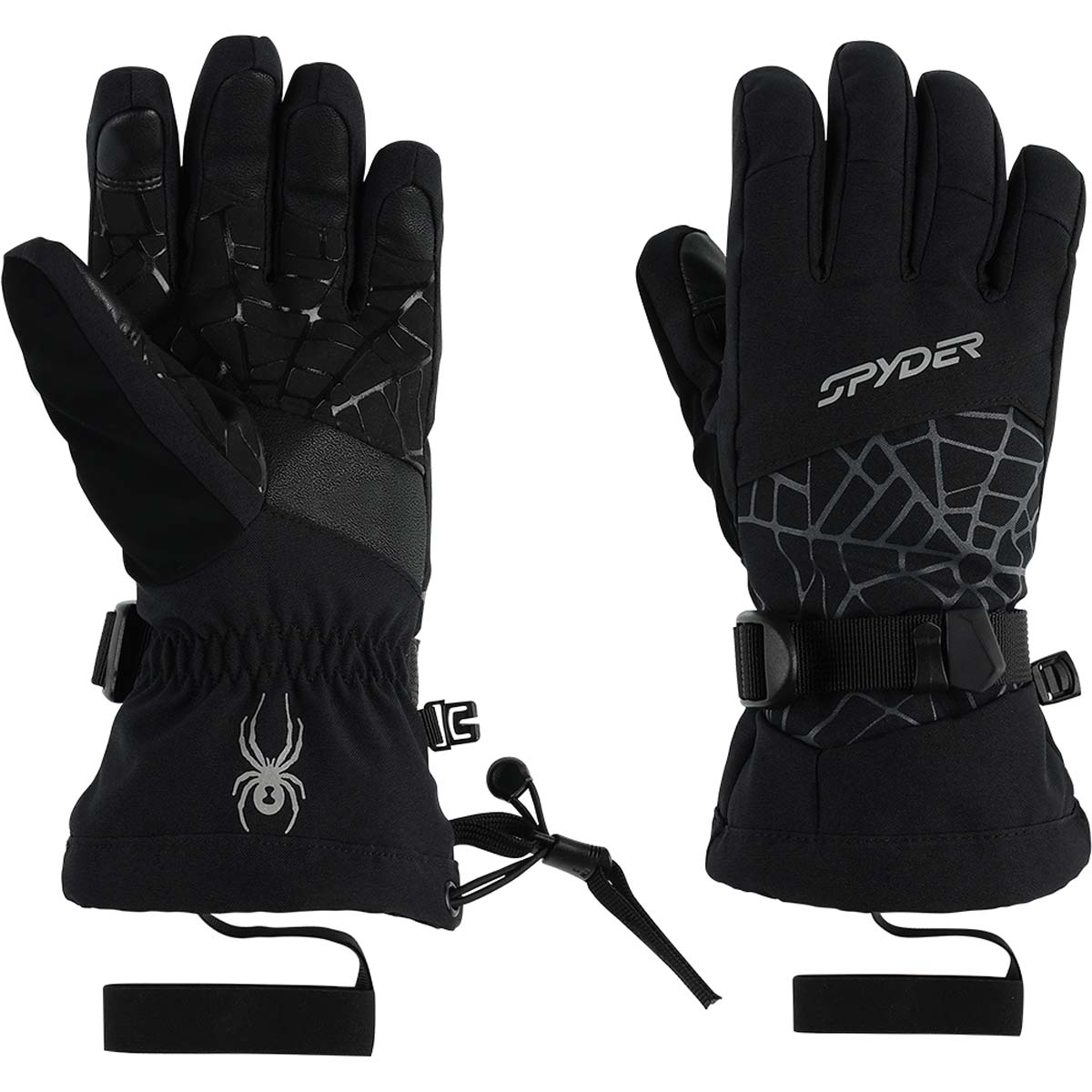 Guantes de esquí de niño Overweb Spyder - Negro Negro-1