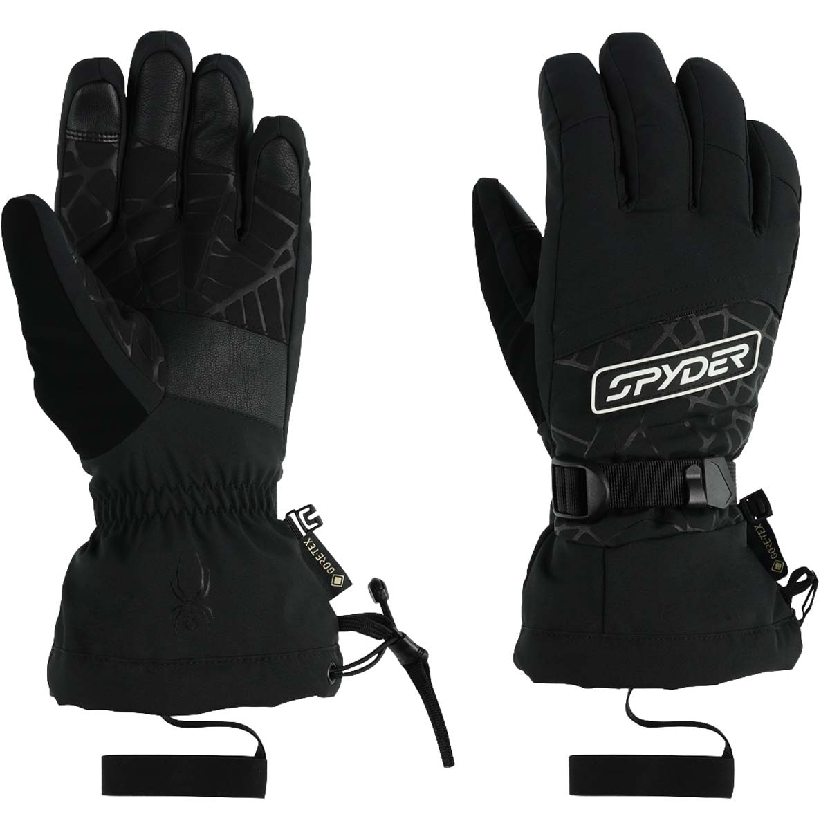 Guantes de goretex de hombre Overweb Spyder - Negro Negro-1
