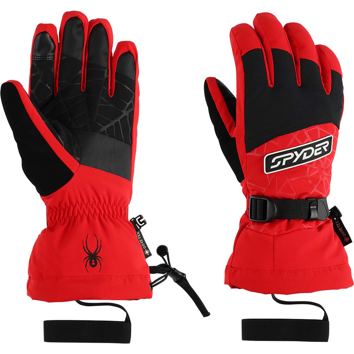 Guantes de goretex de hombre Overweb Spyder - Rojo Rojo-1