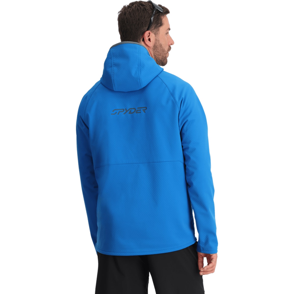 Sudadera con capucha de hombre Gridweb Shellfleece Spyder - Azul Azul-6