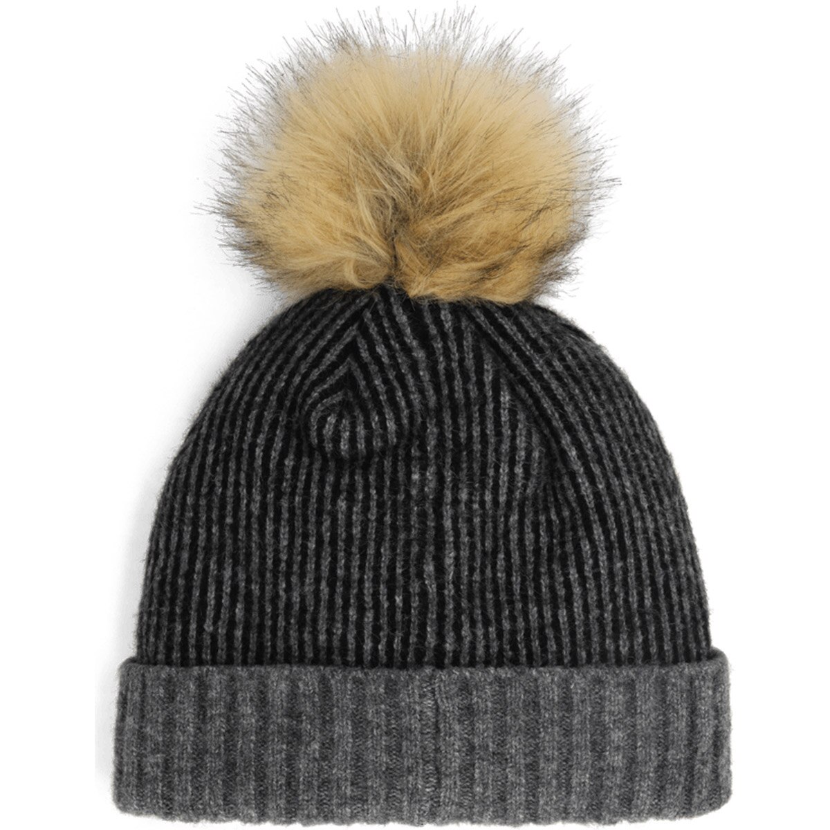 Gorro de mujer Plait Pom Spyder - Negro Negro-2