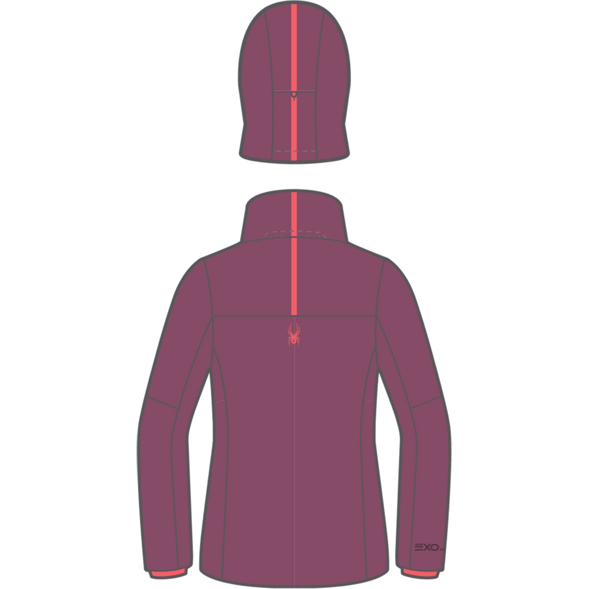 Chaqueta de esquí de mujer Titania Spyder - Morado Morado-2