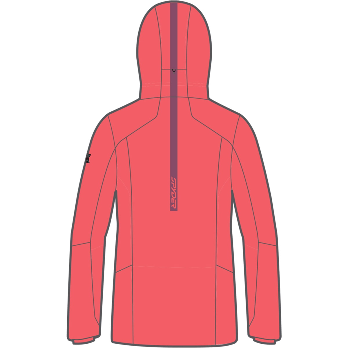 Imagen 2 de Chaqueta de esquí de mujer Temerity Spyder - Naranja Naranja