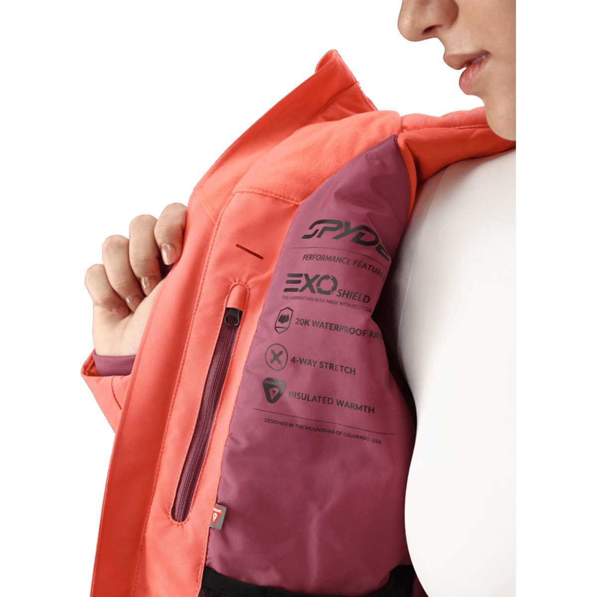 Imagen 5 de Chaqueta de esquí de mujer Temerity Spyder - Naranja Naranja