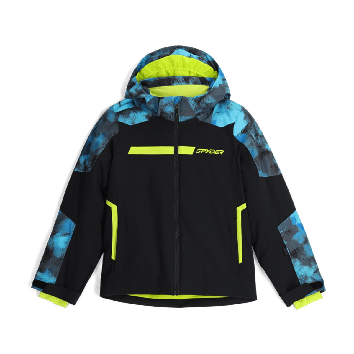 Chaqueta de esquí de niños Challenger Spyder - Negro / Azul Negro / Azul-1