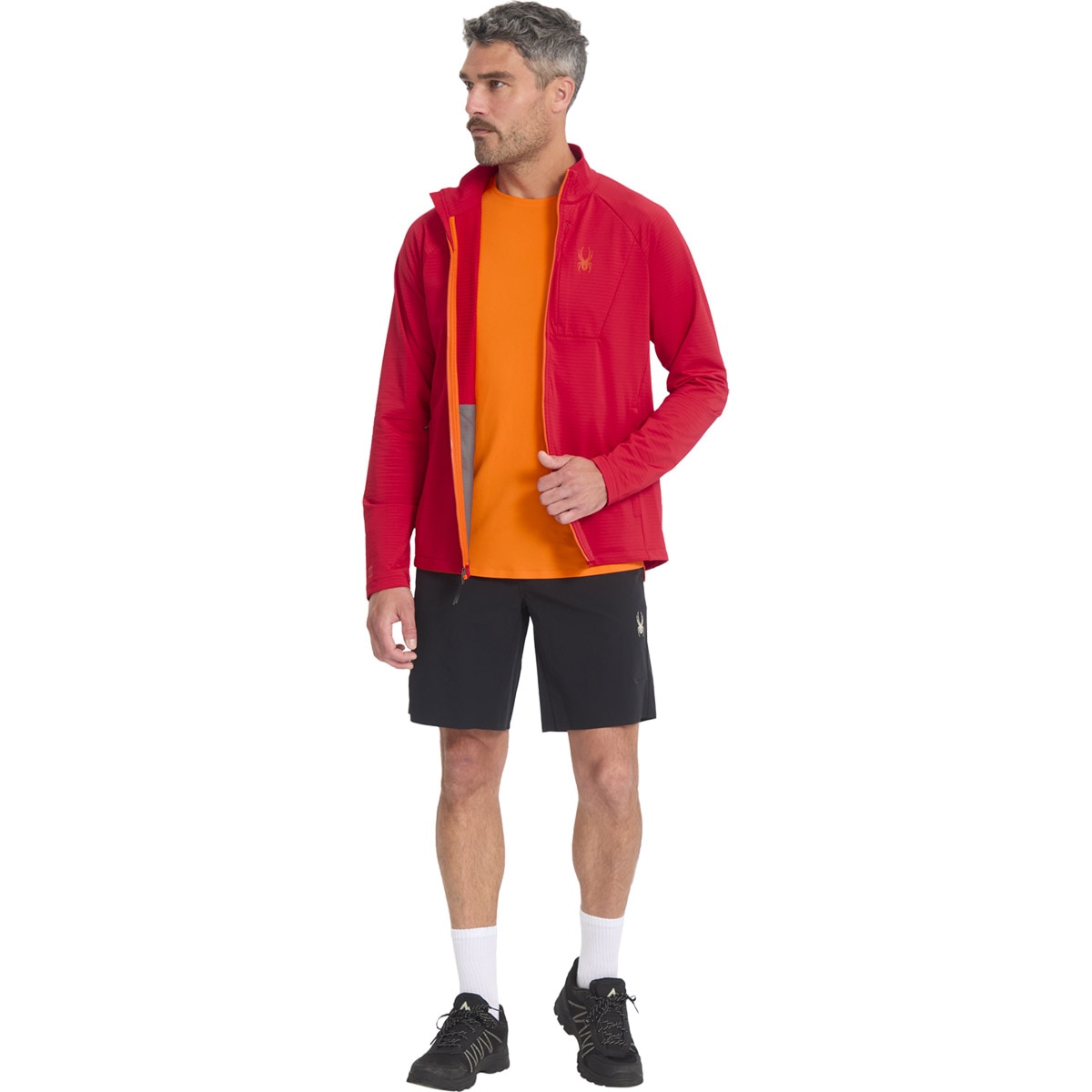 Imagen 4 de Chaqueta de Hombre Gridweb Fleece Spyder - Rojo Rojo