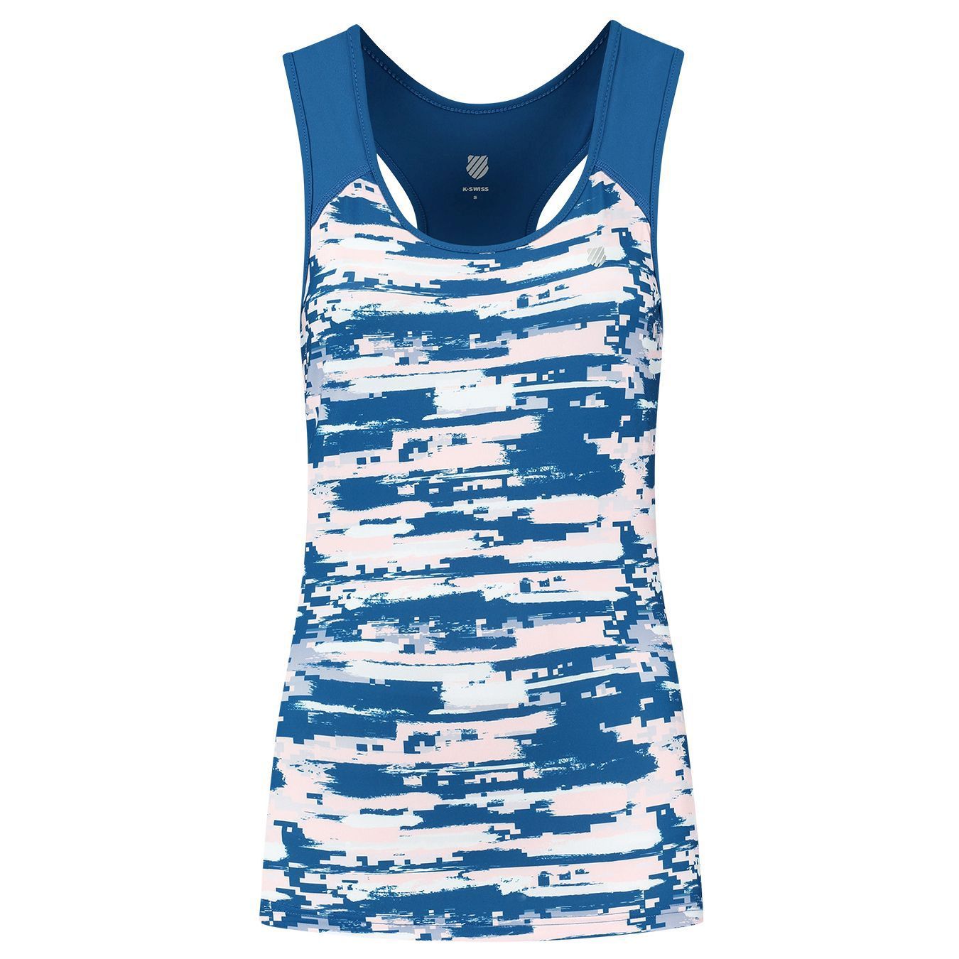 Imagen 0 de Camiseta de tenis y pádel de mujer HYPERCOURT STRIPE K-Swiss Azul