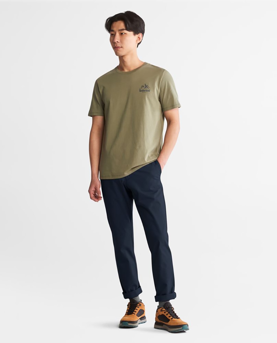 Timberland - Pantalón chino slim de hombre con algodón orgánico y eslastan.